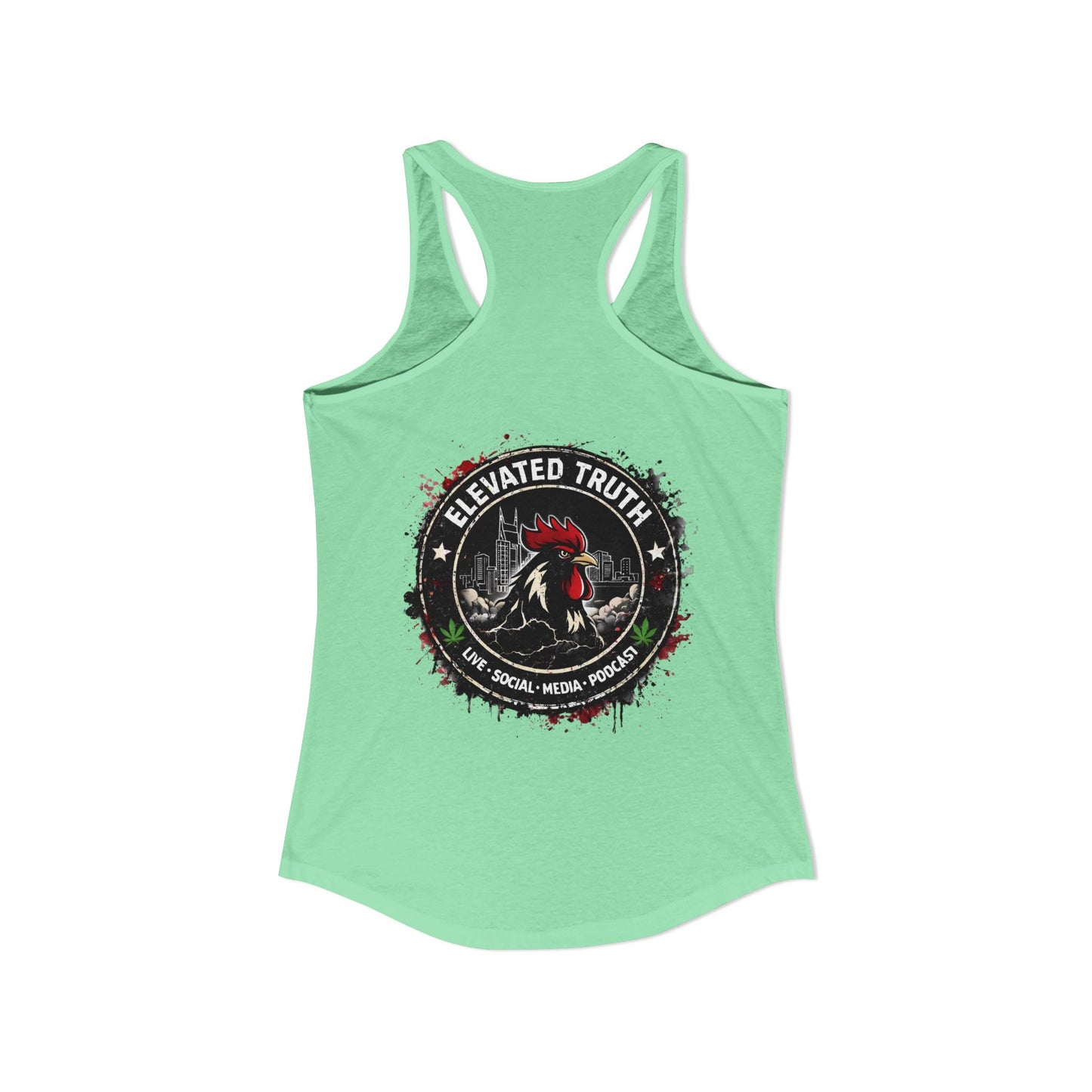 Women's Racerback Tank — “Best Part of My Day Is F*cking Yours Up” Rooster Graphic
