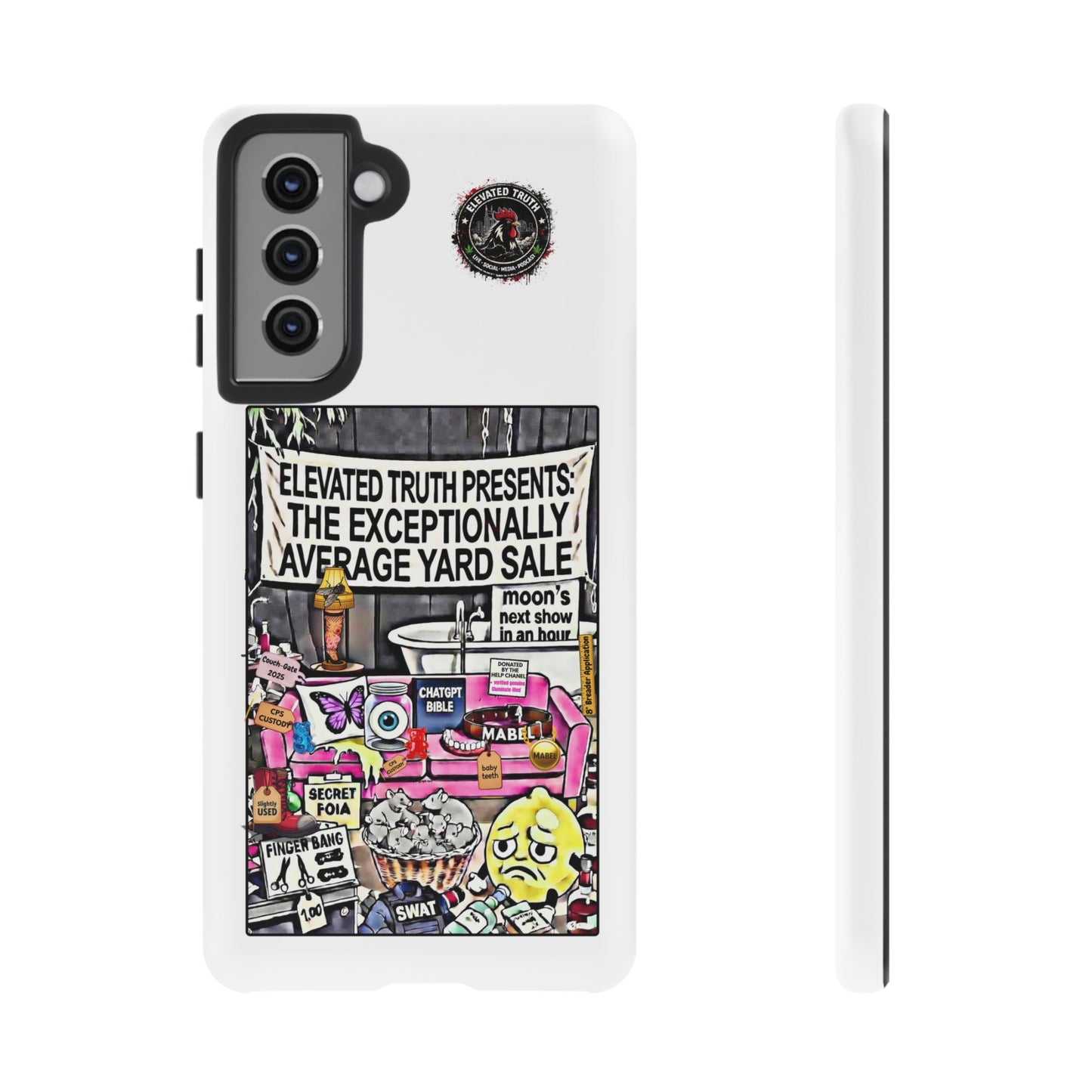 Phone Case — 'Elevated Truth Presents: The Exceptionally Average Yard Sale' Illustrated Design