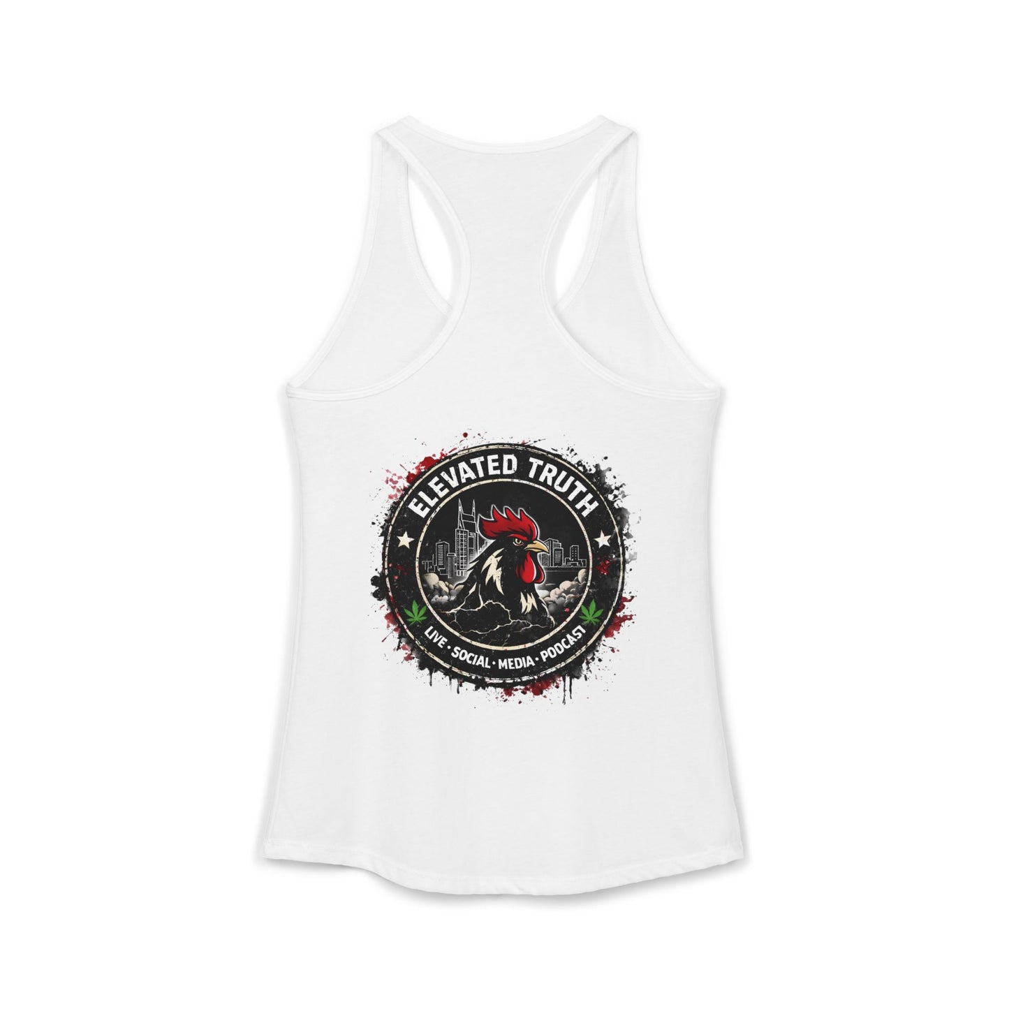 Women's Racerback Tank — “Best Part of My Day Is F*cking Yours Up” Rooster Graphic