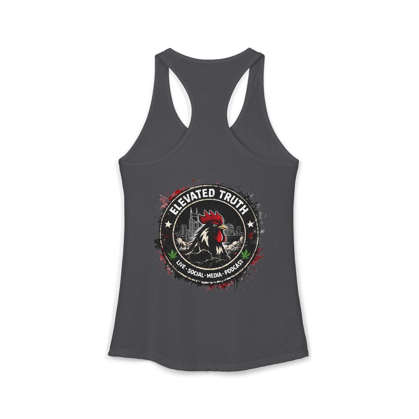 Women's Racerback Tank — “Best Part of My Day Is F*cking Yours Up” Rooster Graphic