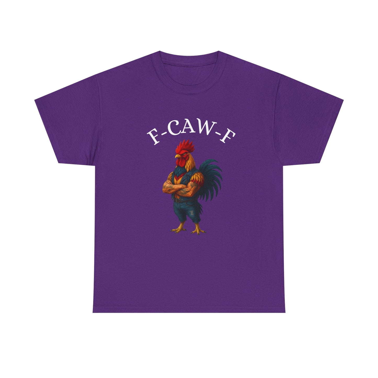 F-CAW-F Rooster Graphic Tee — Funny Brawny Rooster Shirt