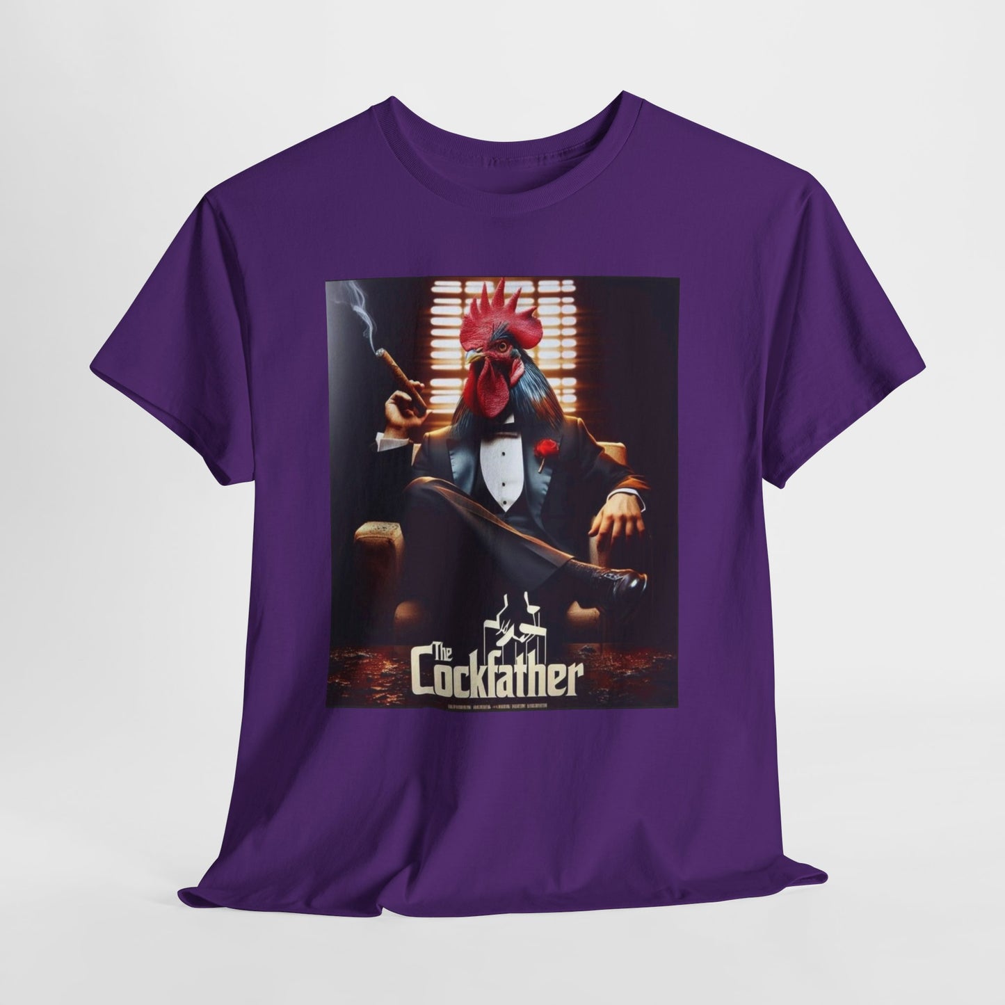 Cockfather Graphic Tee — Funny Rooster Mafia T-Shirt