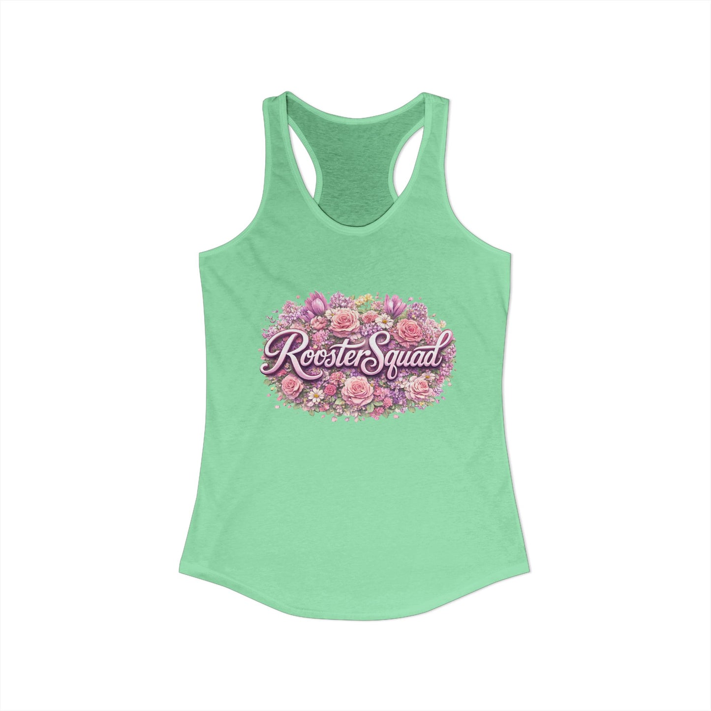 Roosters and Roses --Women's Ideal Racerback Tank