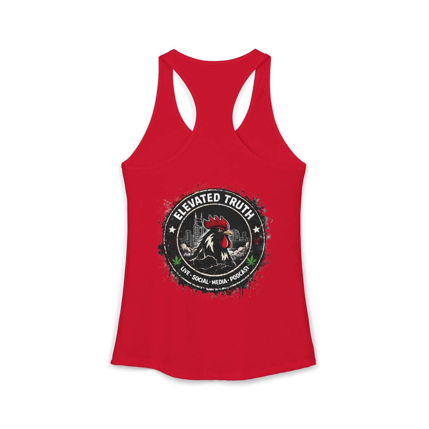 Women's Racerback Tank — “Best Part of My Day Is F*cking Yours Up” Rooster Graphic