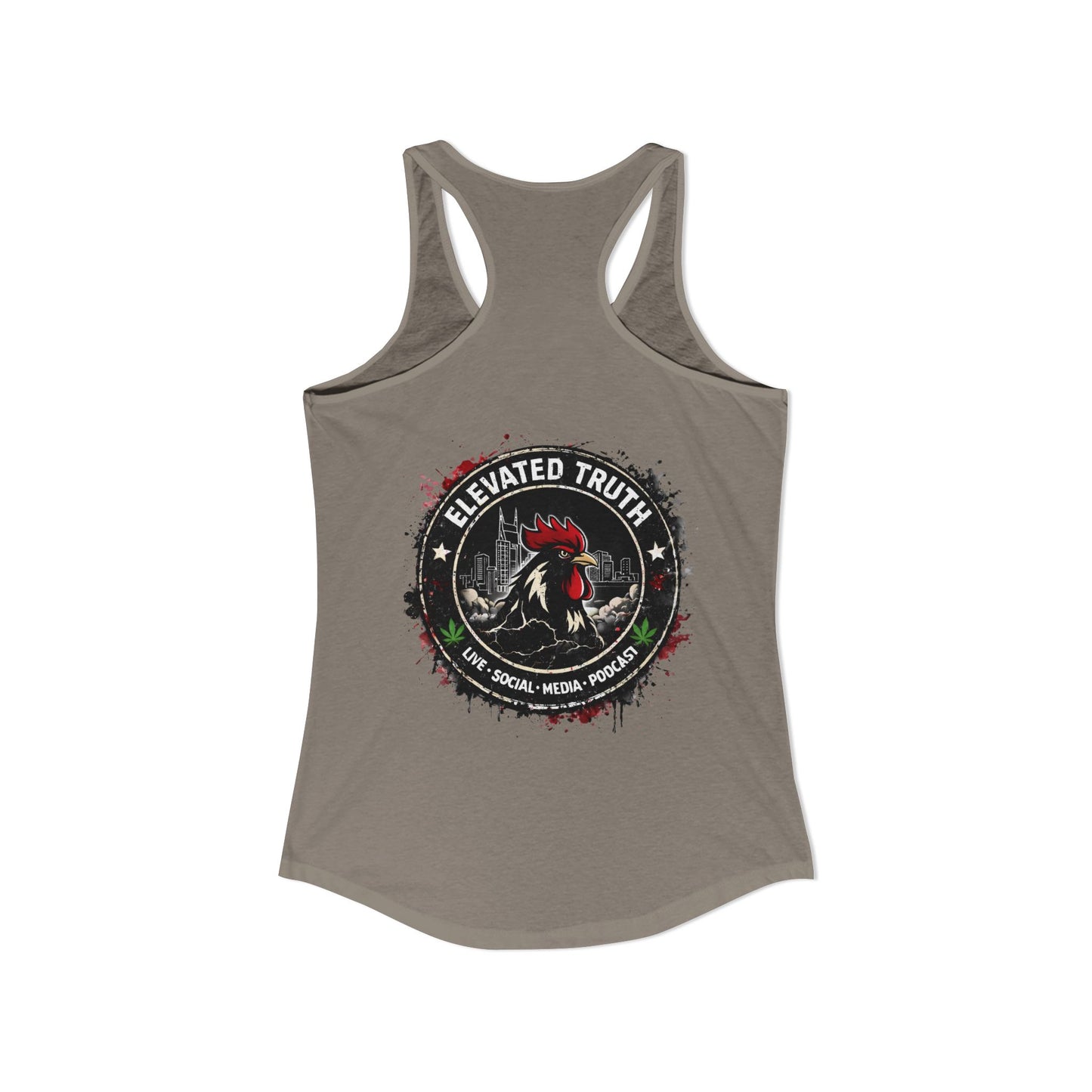 Women's Racerback Tank — “Best Part of My Day Is F*cking Yours Up” Rooster Graphic