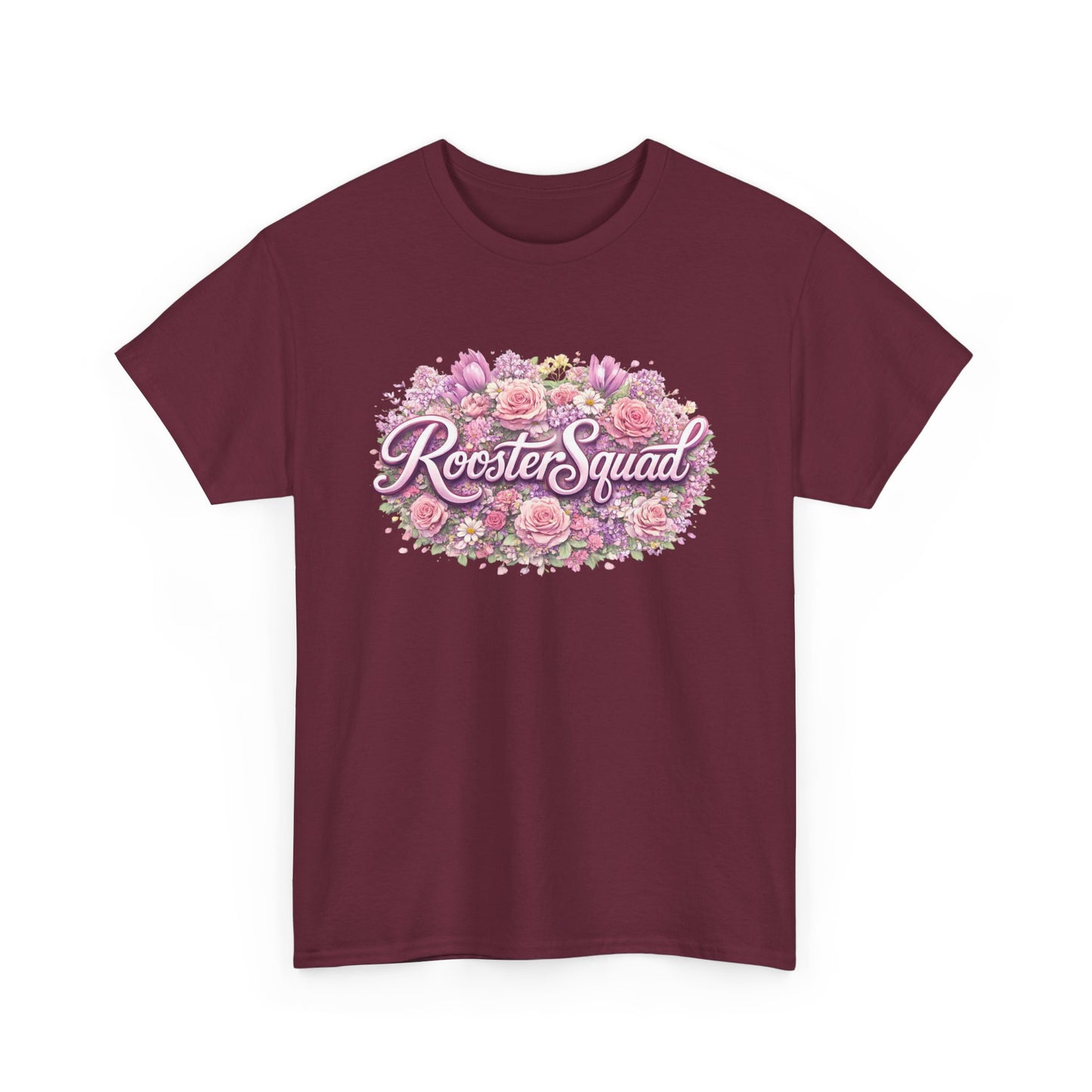 Rooster Squad Floral Tee — Vintage Pink Floral Graphic Shirt