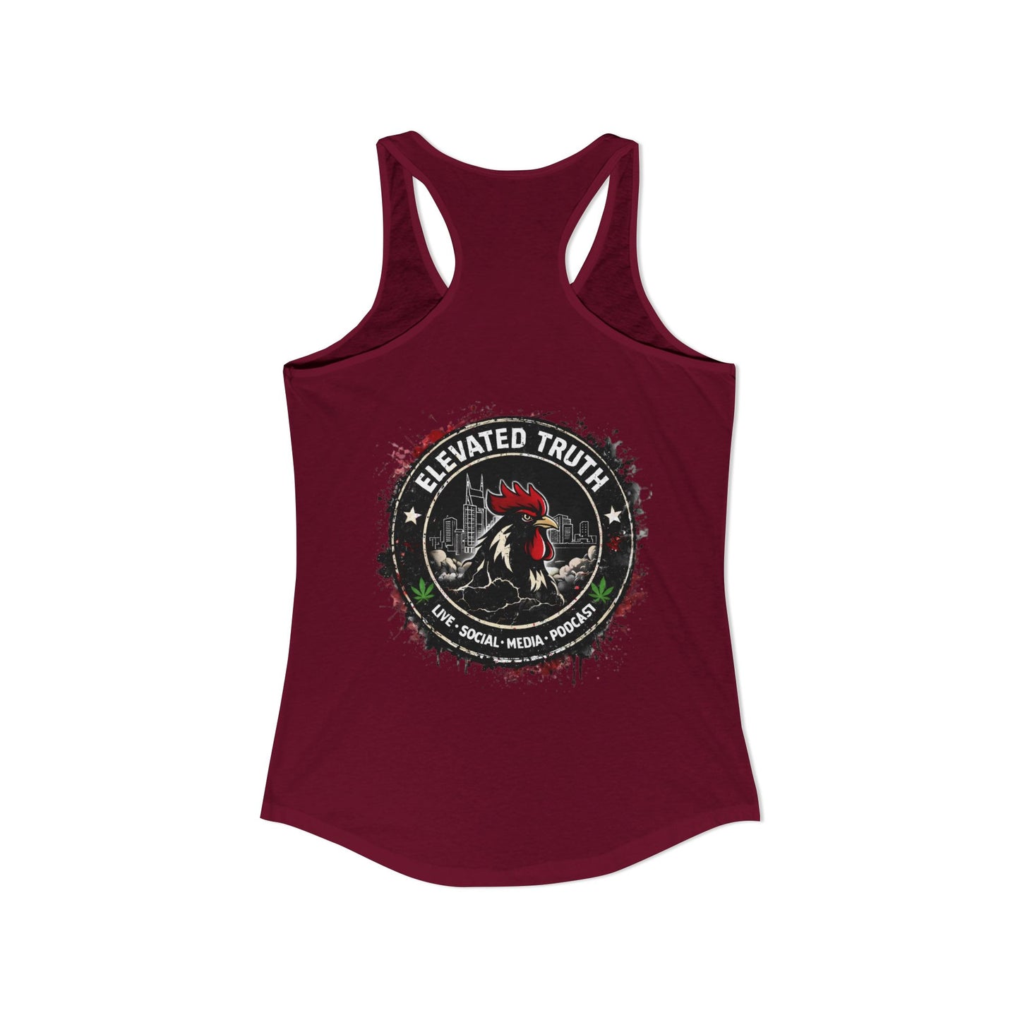 Women's Racerback Tank — “Best Part of My Day Is F*cking Yours Up” Rooster Graphic