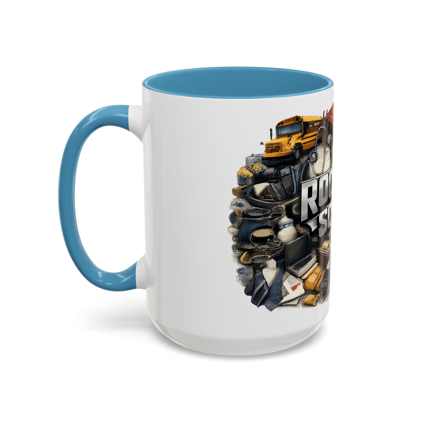 Rooster Squad Accent Coffee Mug — 'Rooster Squad, Loud and Proud' Bright Ceramic Mug