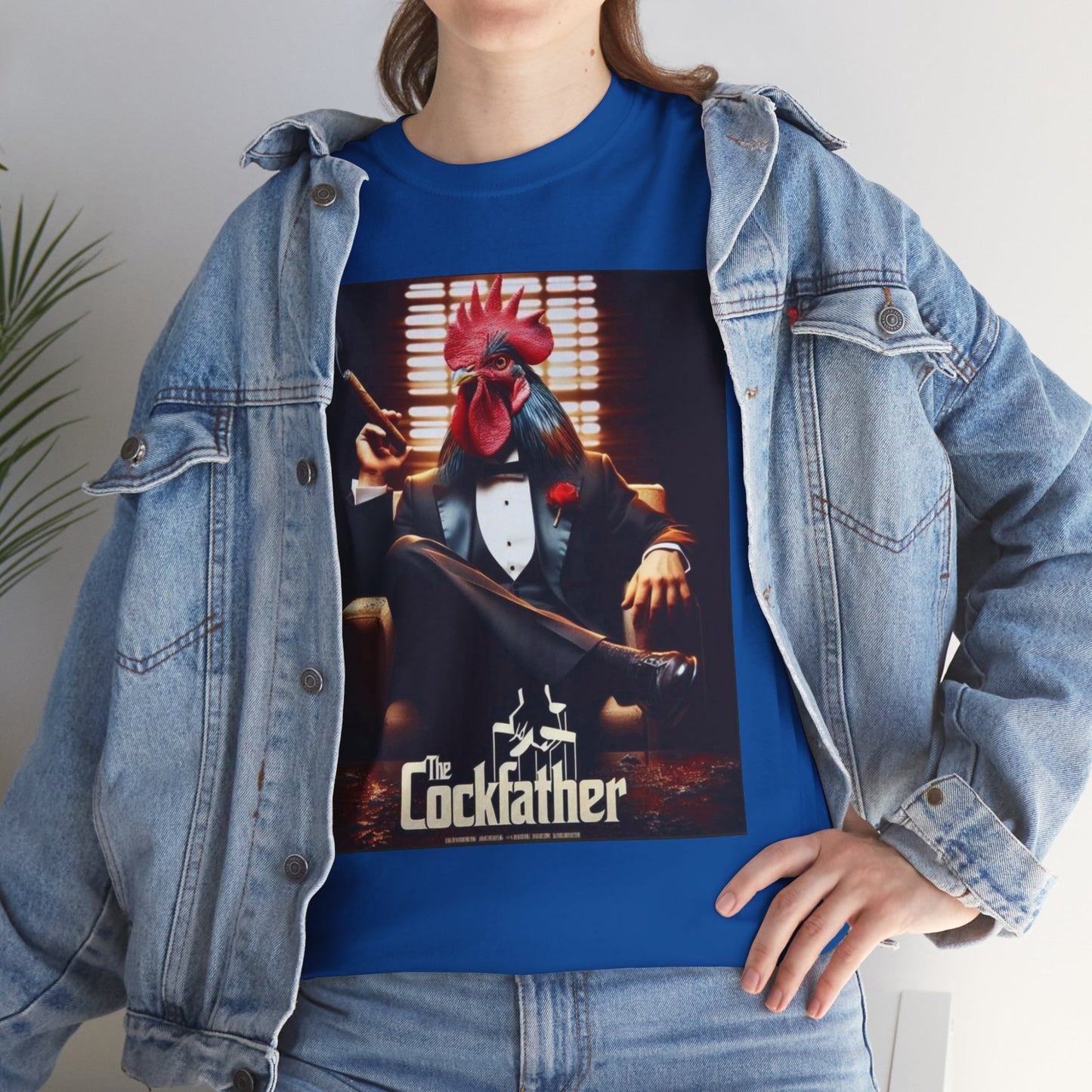 Cockfather Graphic Tee — Funny Rooster Mafia T-Shirt