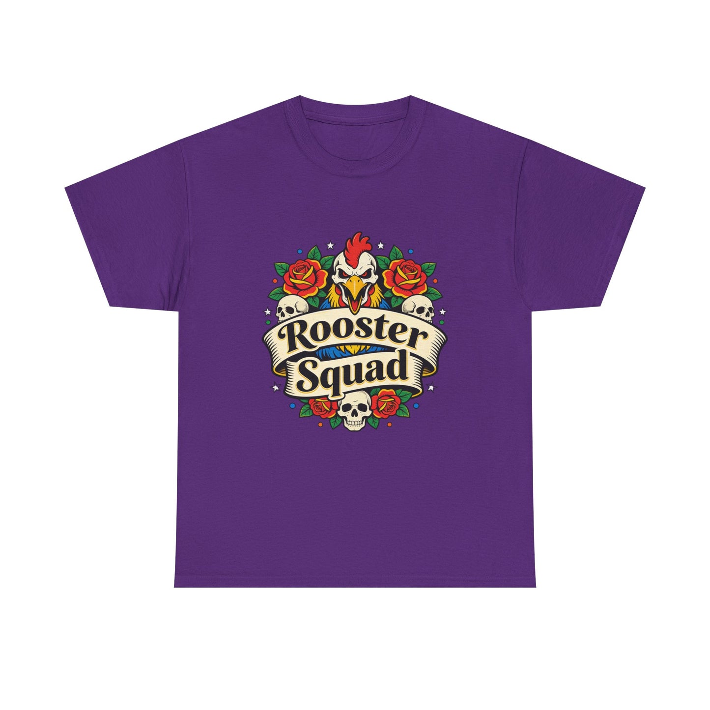 Rooster Squad T-Shirt — Vintage Tattoo Floral Rooster Tee