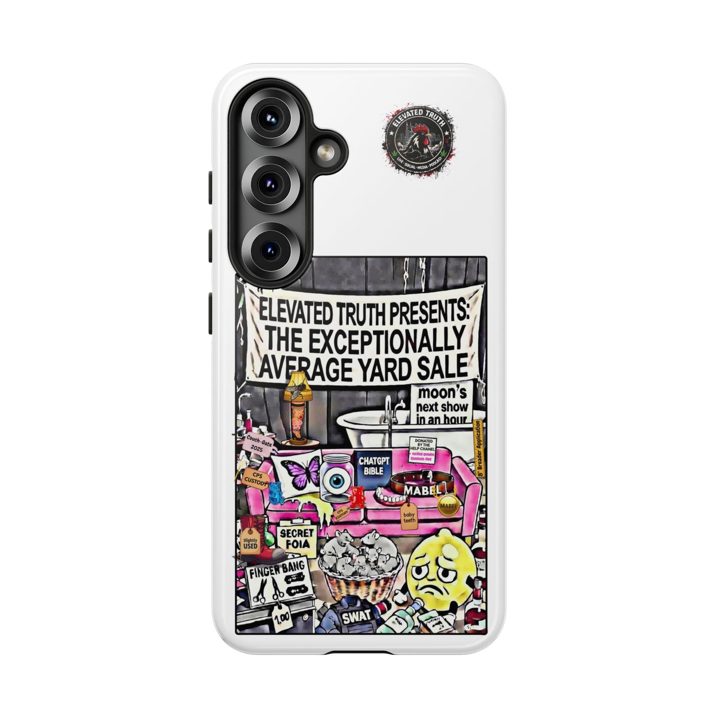 Phone Case — 'Elevated Truth Presents: The Exceptionally Average Yard Sale' Illustrated Design