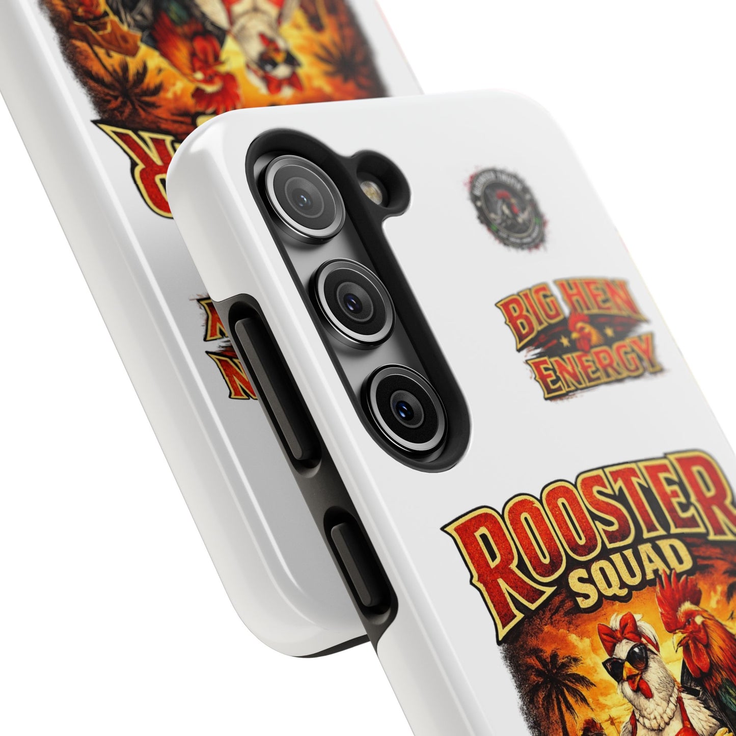 Rooster Squad Tough Phone Case – "Big Hen Energy" Retro Chicken Couple Design