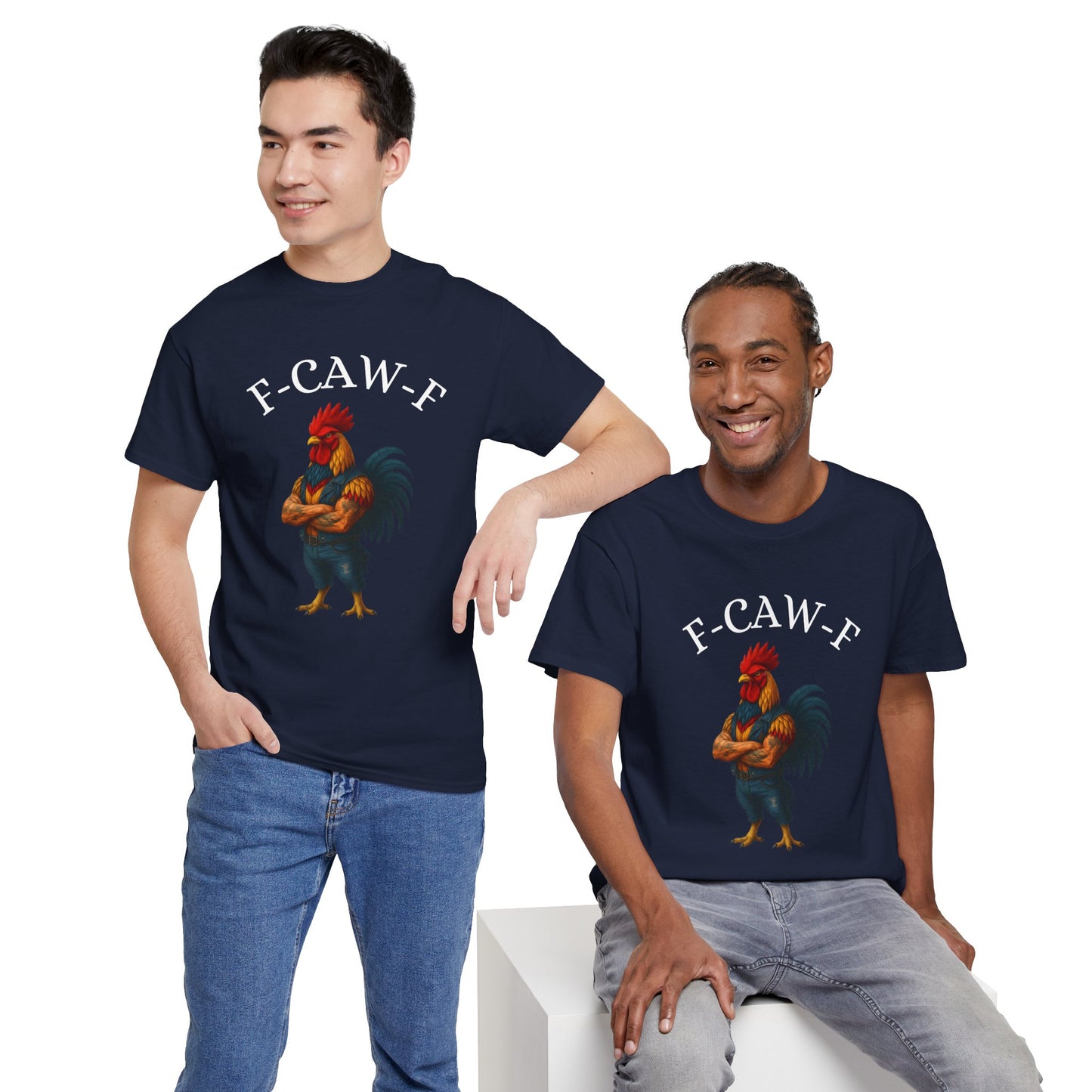F-CAW-F Rooster Graphic Tee — Funny Brawny Rooster Shirt