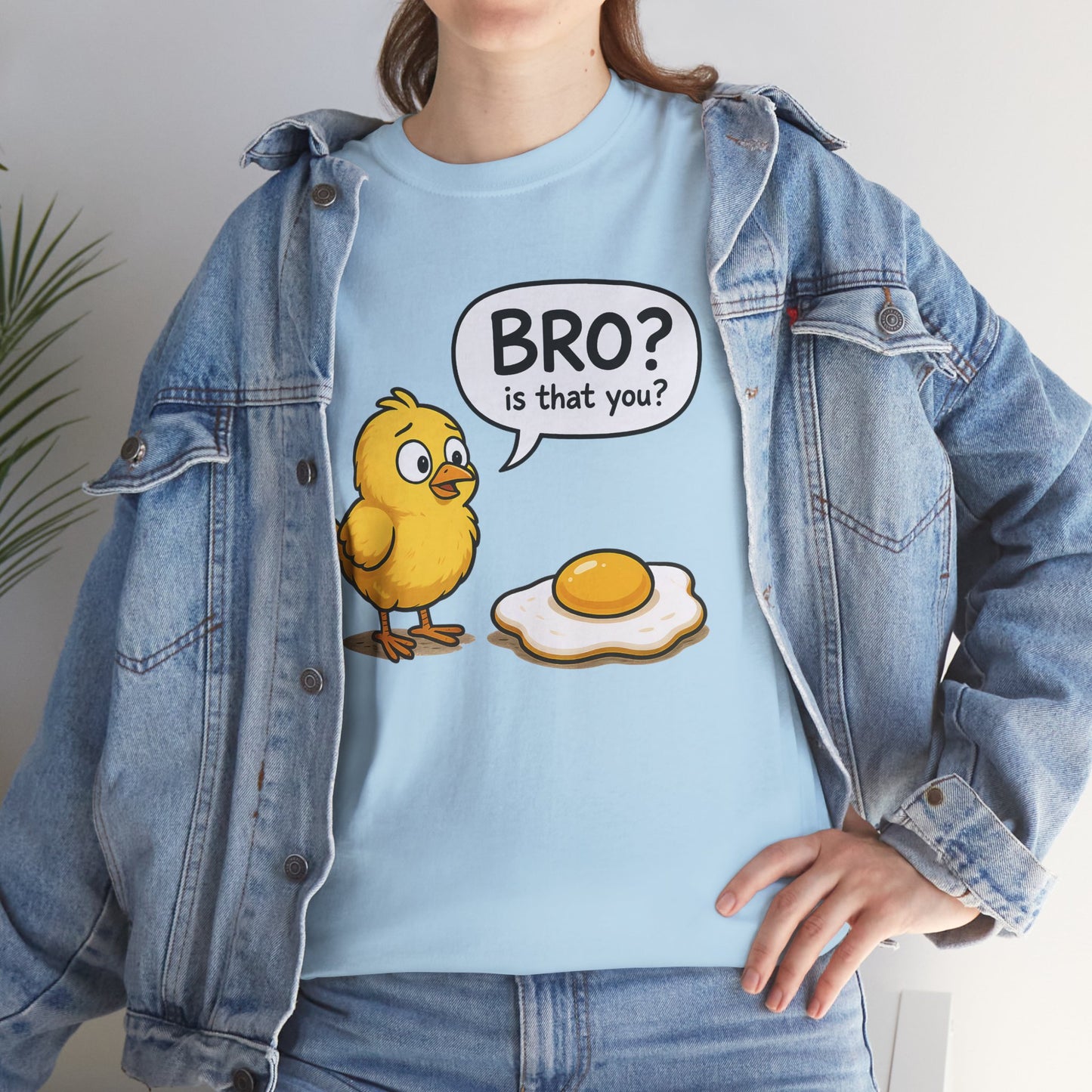 Funny Chick and Egg T‑Shirt — "Bro? Is That You?" Cute Novelty Tee