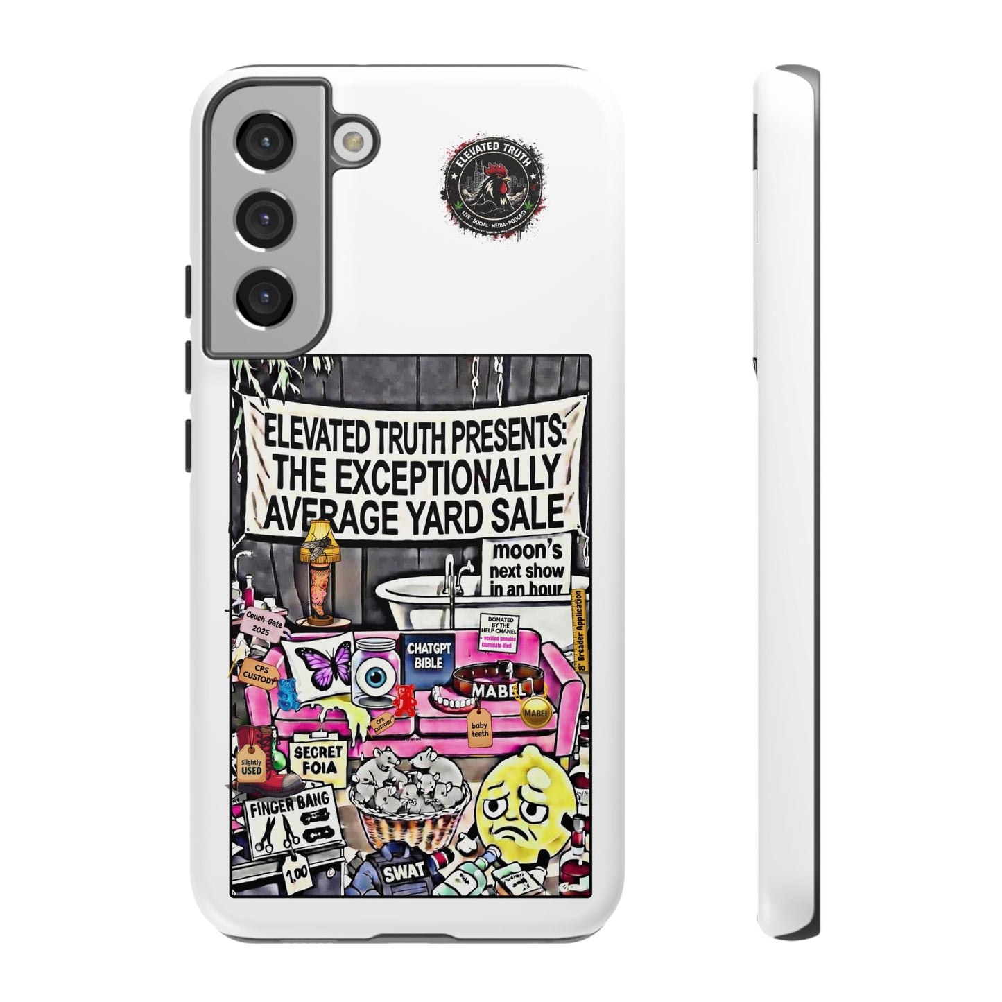 Phone Case — 'Elevated Truth Presents: The Exceptionally Average Yard Sale' Illustrated Design