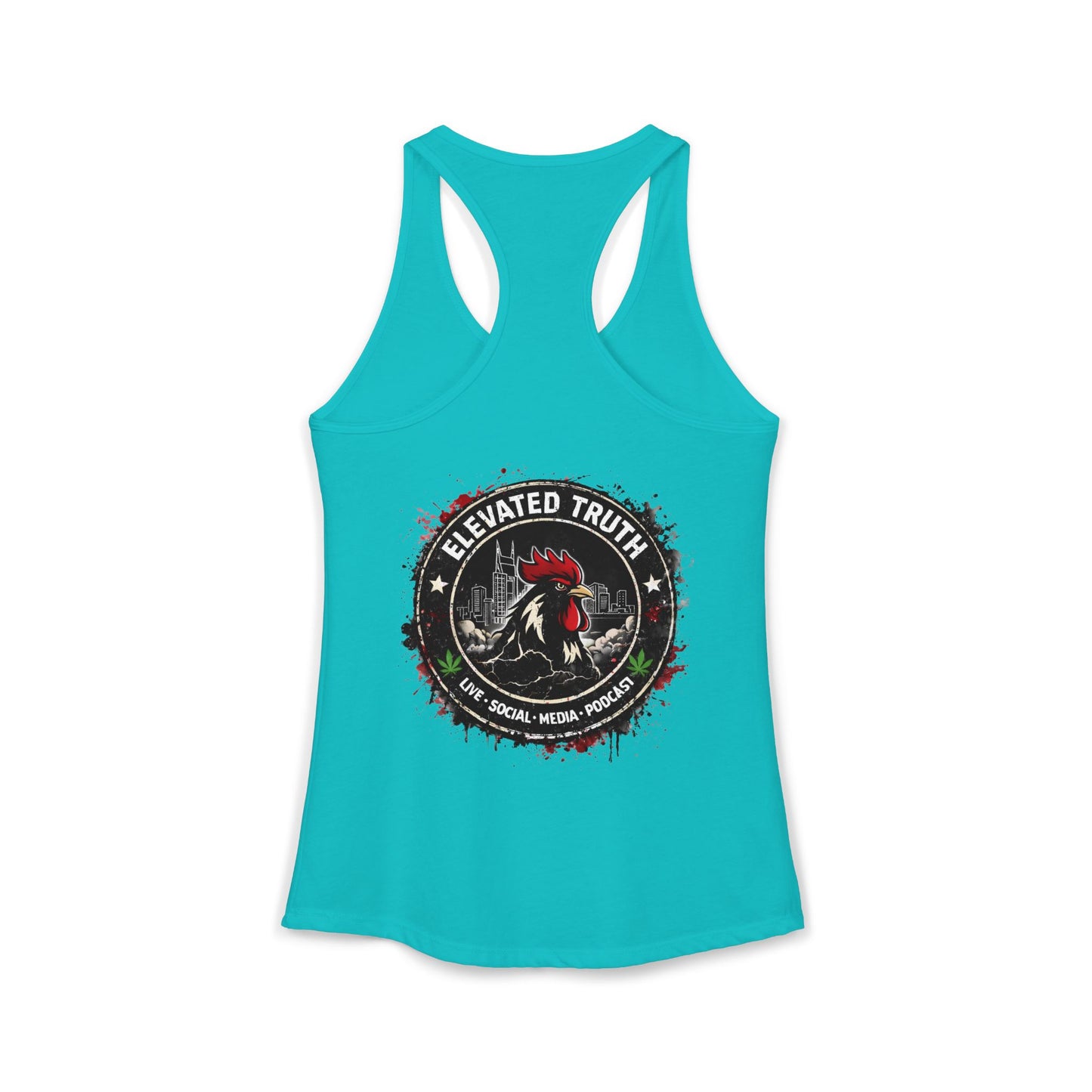 Women's Racerback Tank — “Best Part of My Day Is F*cking Yours Up” Rooster Graphic