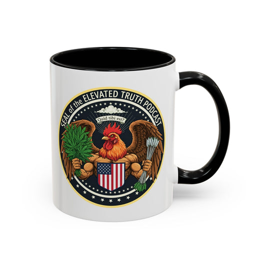 Elevated Truth Podcast Rooster Seal Accent Coffee Mug | 11oz 15oz