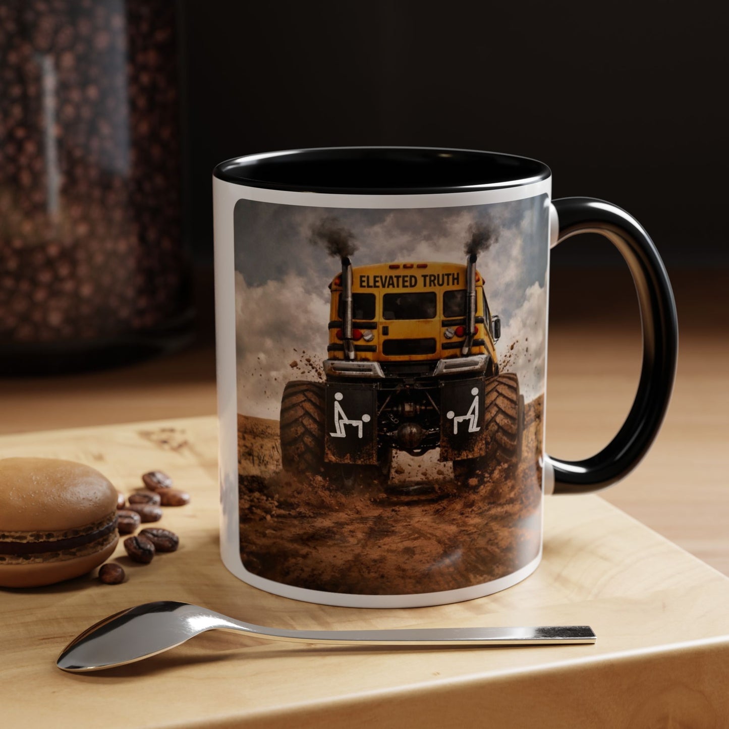 ELEVATED TRUTH MONSTER BUS Coffee Mug — 'Elevated Truth'  SAVING THE STREETS Gift (11/15 oz)