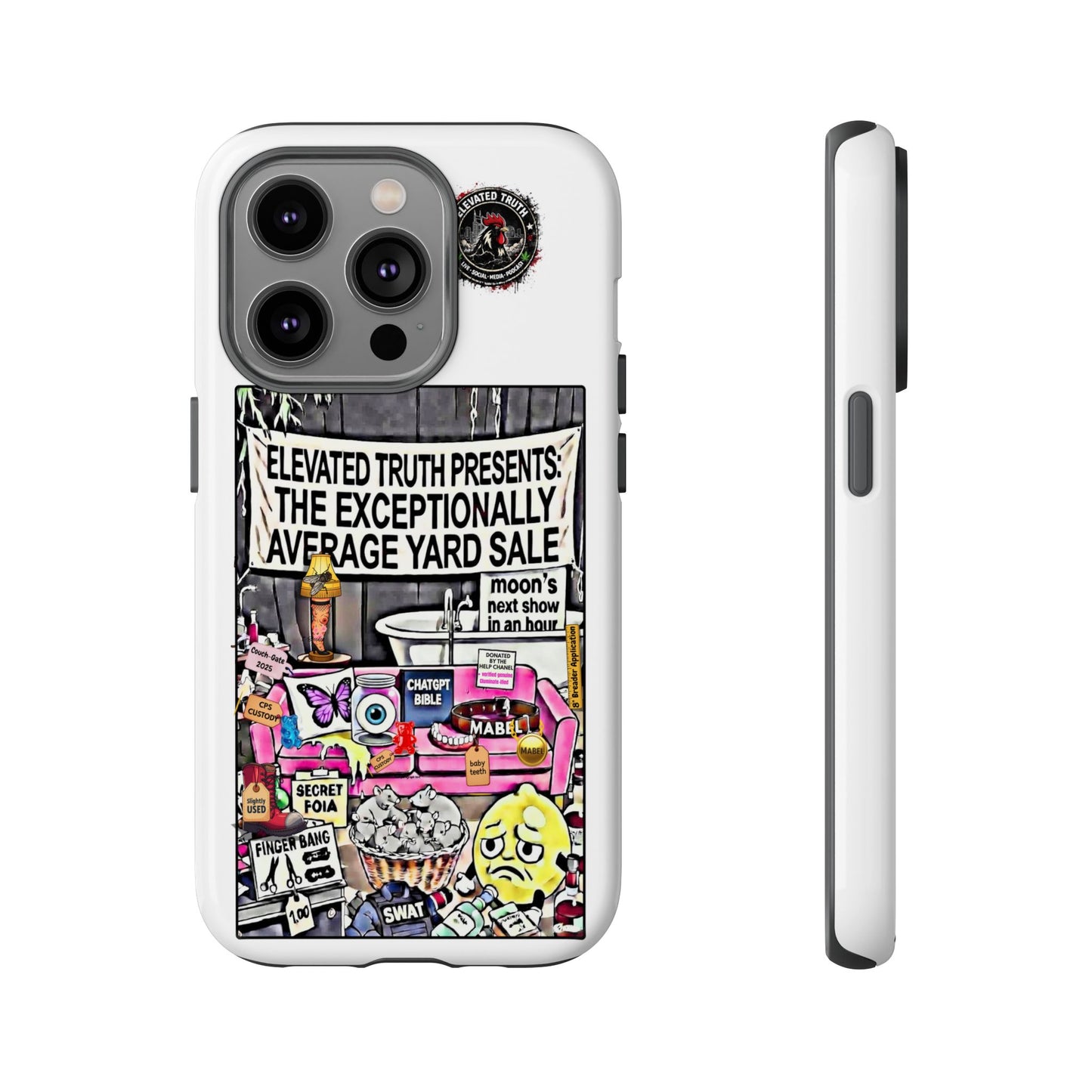 Phone Case — 'Elevated Truth Presents: The Exceptionally Average Yard Sale' Illustrated Design