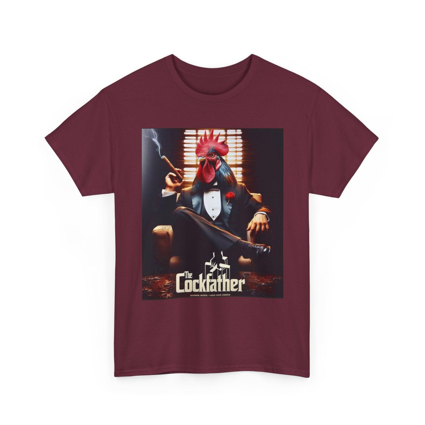 Cockfather Graphic Tee — Funny Rooster Mafia T-Shirt