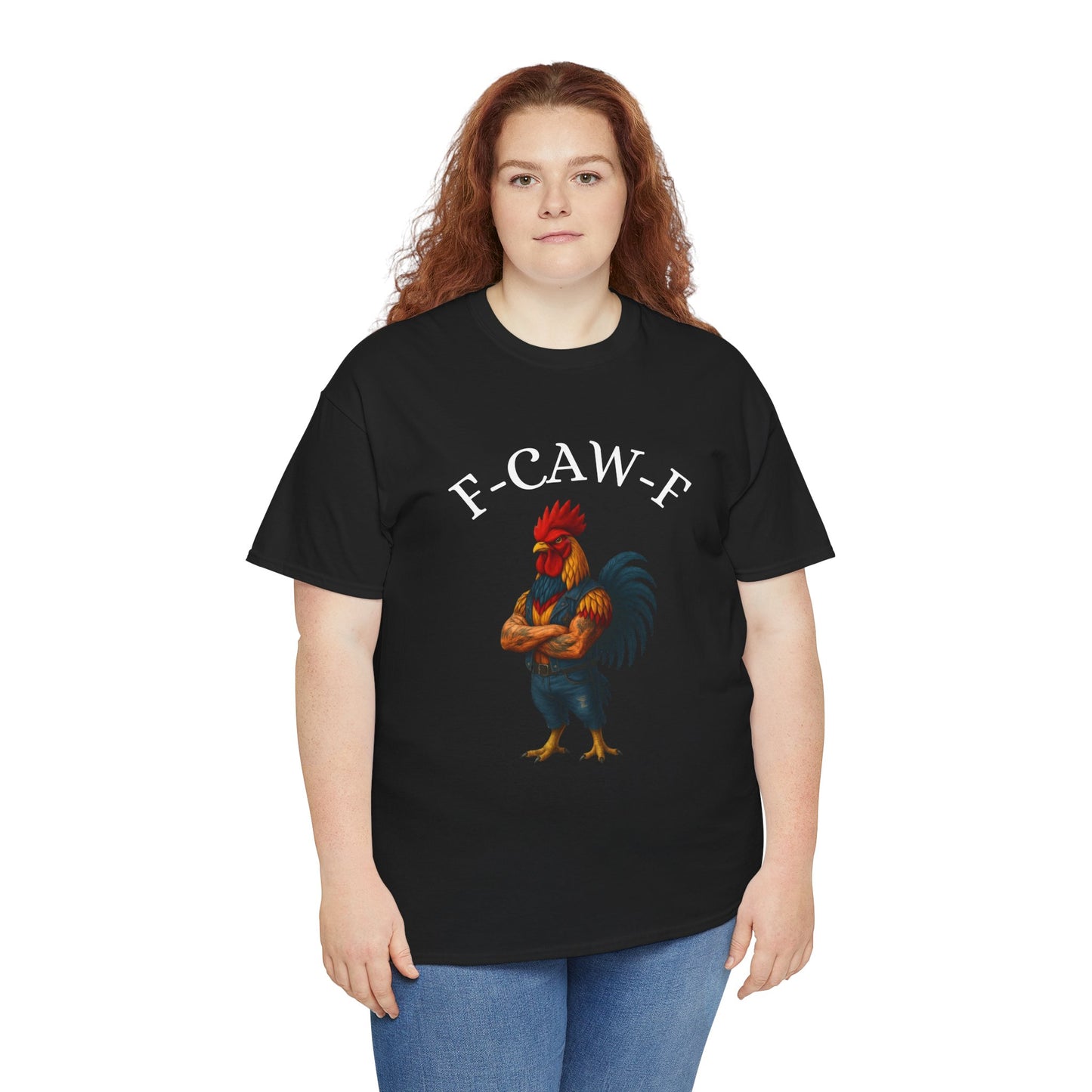 F-CAW-F Rooster Graphic Tee — Funny Brawny Rooster Shirt