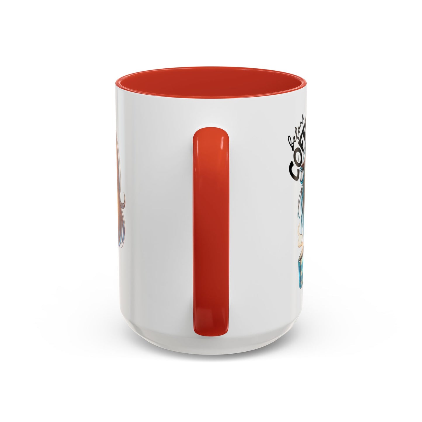 Accent Coffee Mug — Cute Blonde 'Fully Caffeinated' Coffee Lover Gift (11/15 oz)