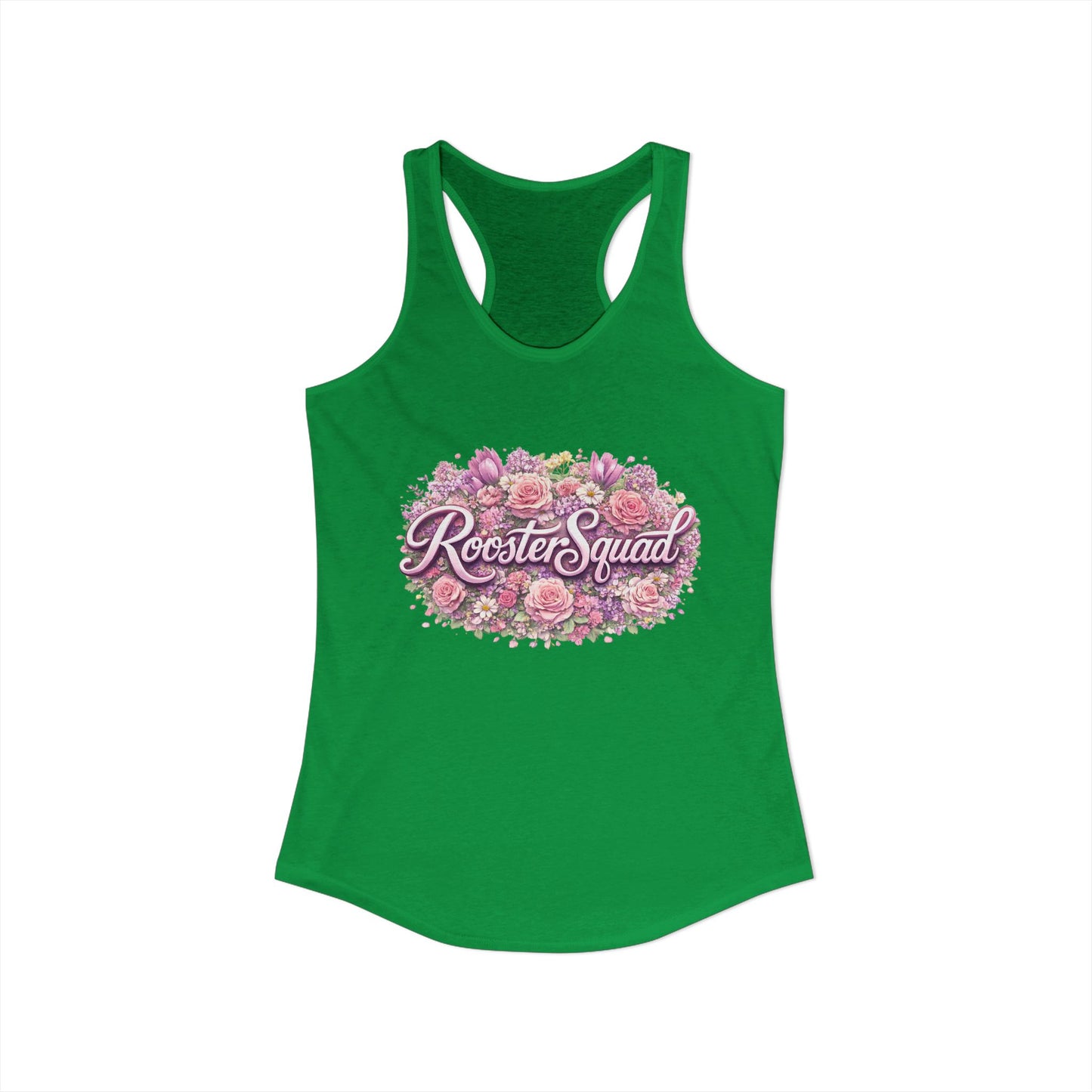 Roosters and Roses --Women's Ideal Racerback Tank