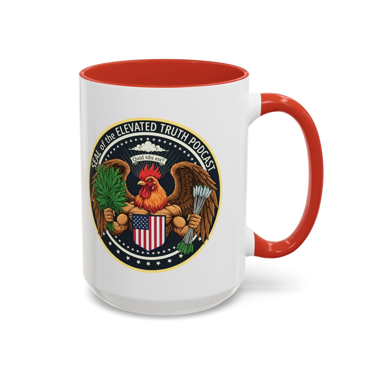 Elevated Truth Podcast Rooster Seal Accent Coffee Mug | 11oz 15oz