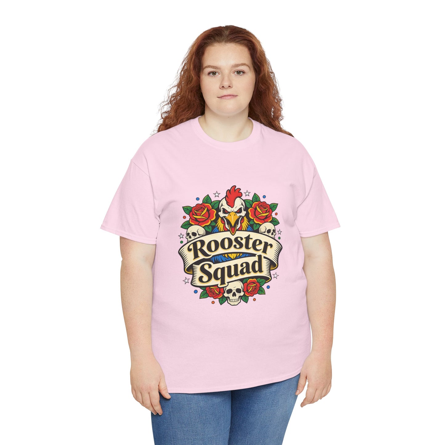 Rooster Squad T-Shirt — Vintage Tattoo Floral Rooster Tee