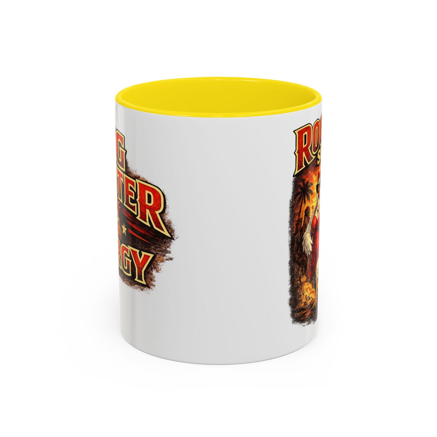 BIG ROOSTER ENERGY: Rooster Squad Coffee Mug – Retro Tropical Rooster Couple Accent Mug (11/15oz)