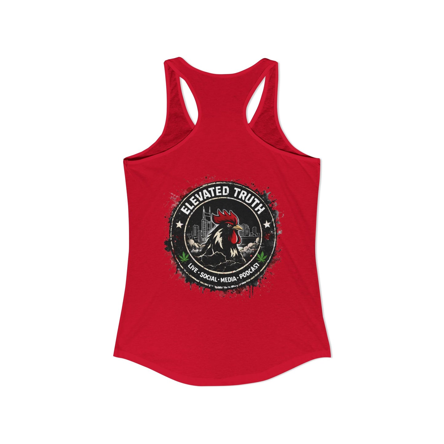 Women's Racerback Tank — “Best Part of My Day Is F*cking Yours Up” Rooster Graphic