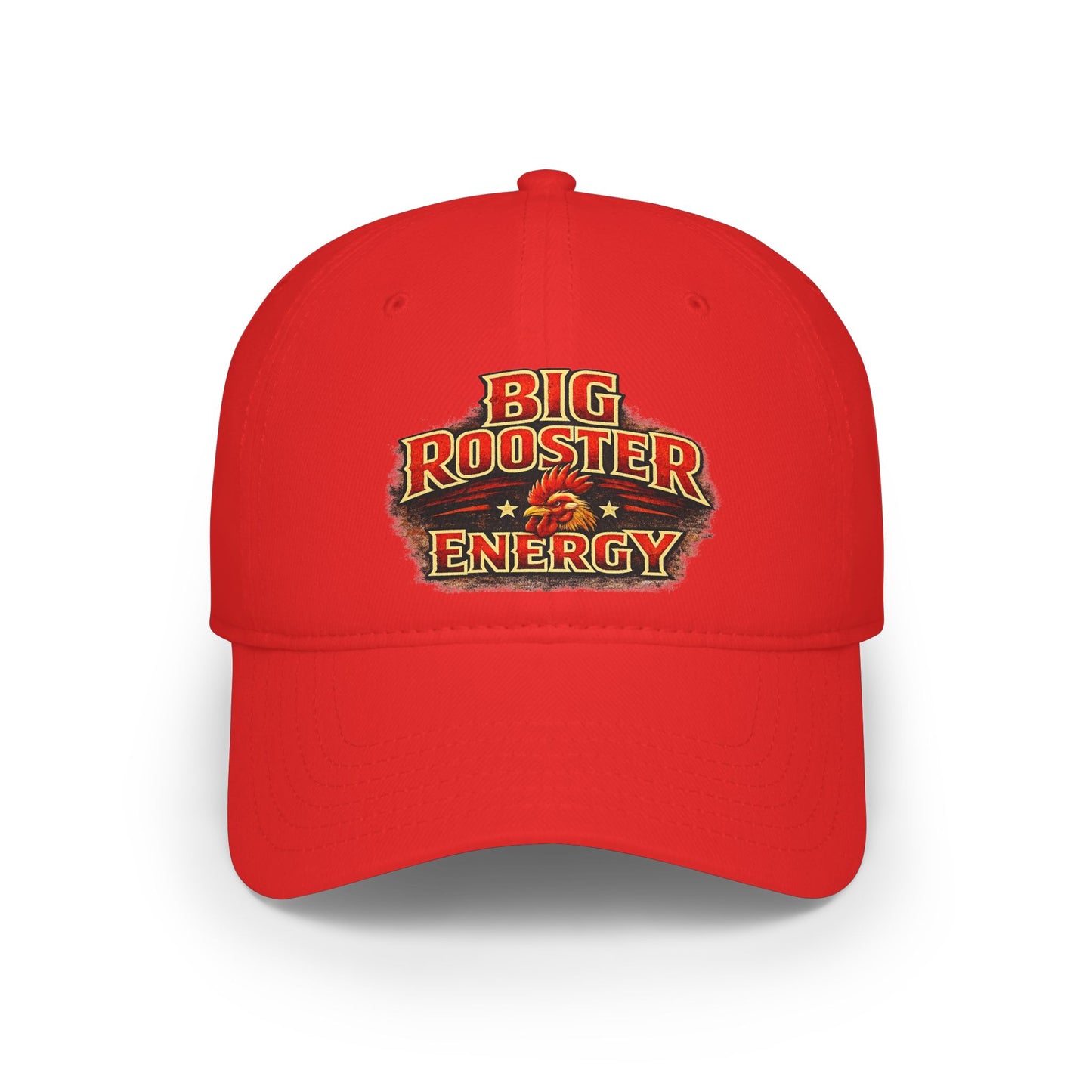 Big Rooster Energy Red Baseball Cap