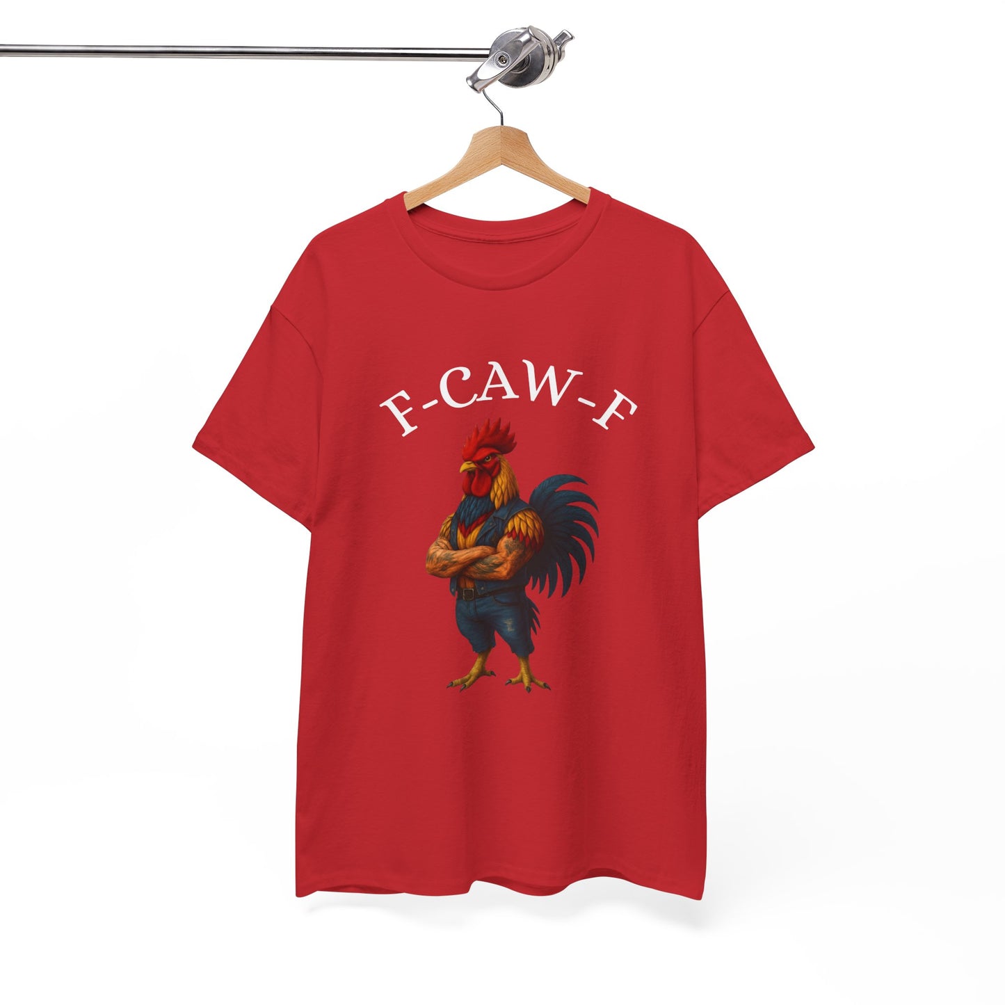 F-CAW-F Rooster Graphic Tee — Funny Brawny Rooster Shirt