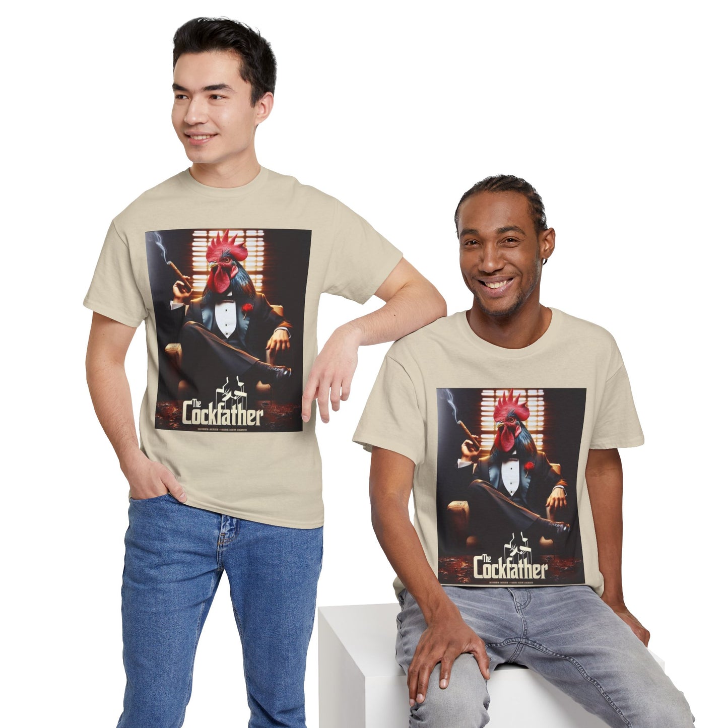 Cockfather Graphic Tee — Funny Rooster Mafia T-Shirt