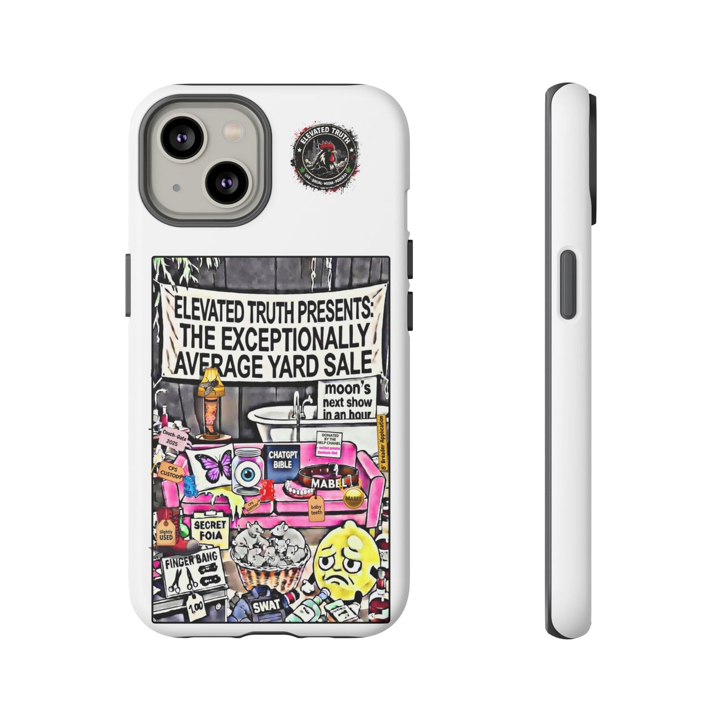 Phone Case — 'Elevated Truth Presents: The Exceptionally Average Yard Sale' Illustrated Design