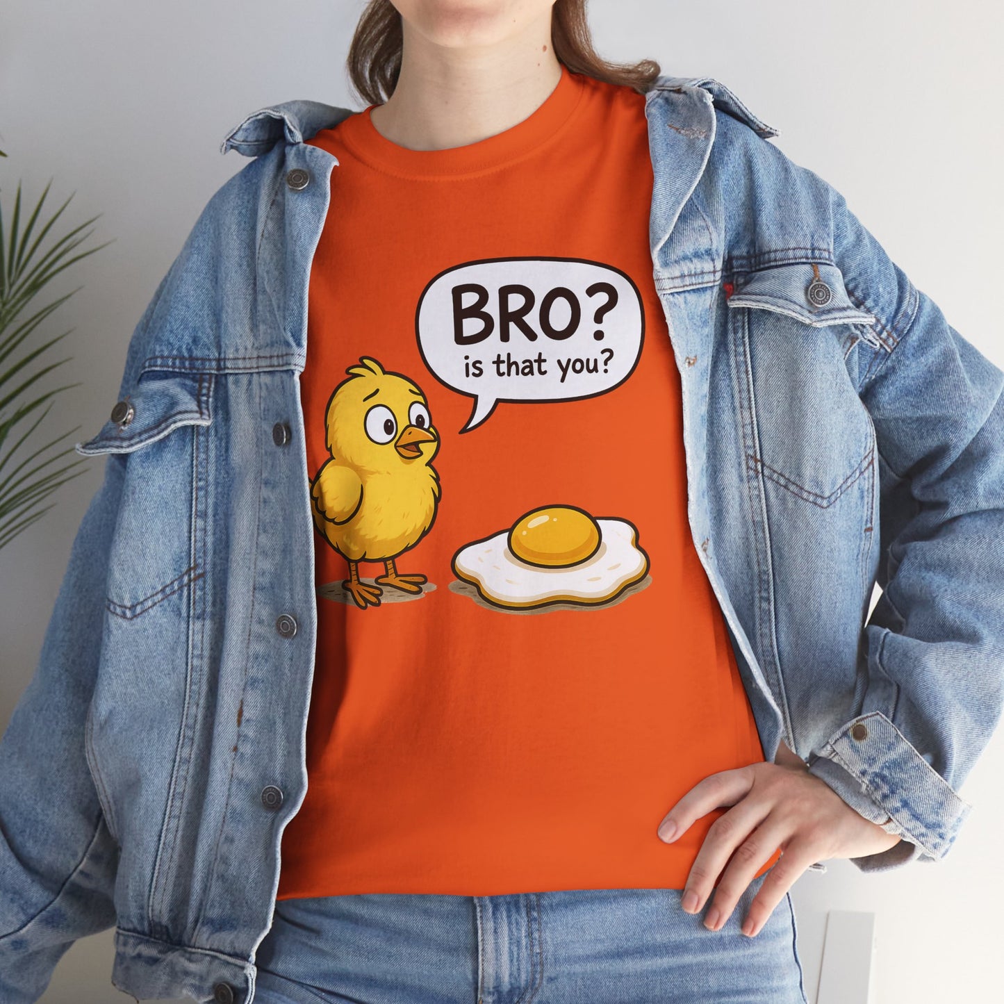 Funny Chick and Egg T‑Shirt — "Bro? Is That You?" Cute Novelty Tee