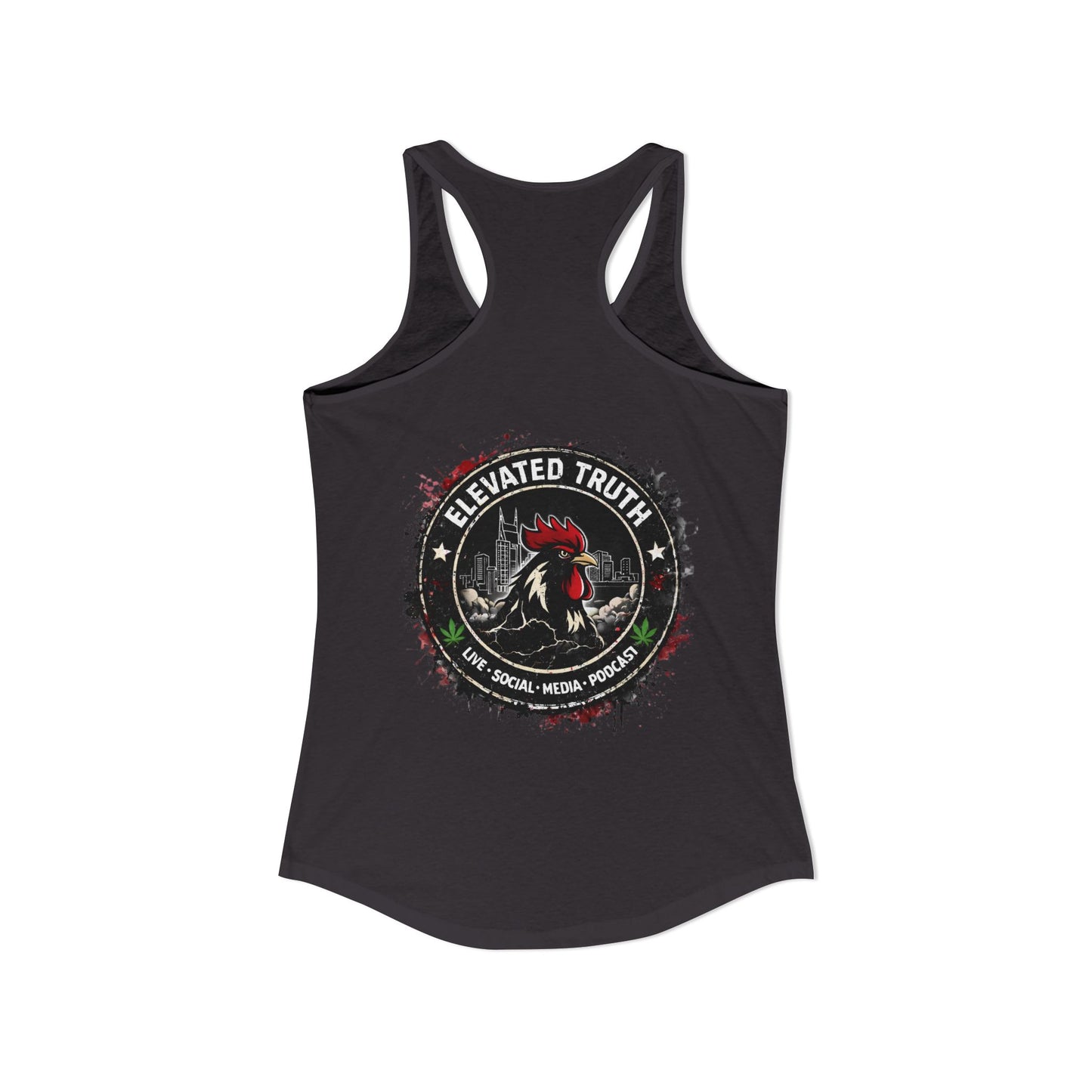 Women's Racerback Tank — “Best Part of My Day Is F*cking Yours Up” Rooster Graphic