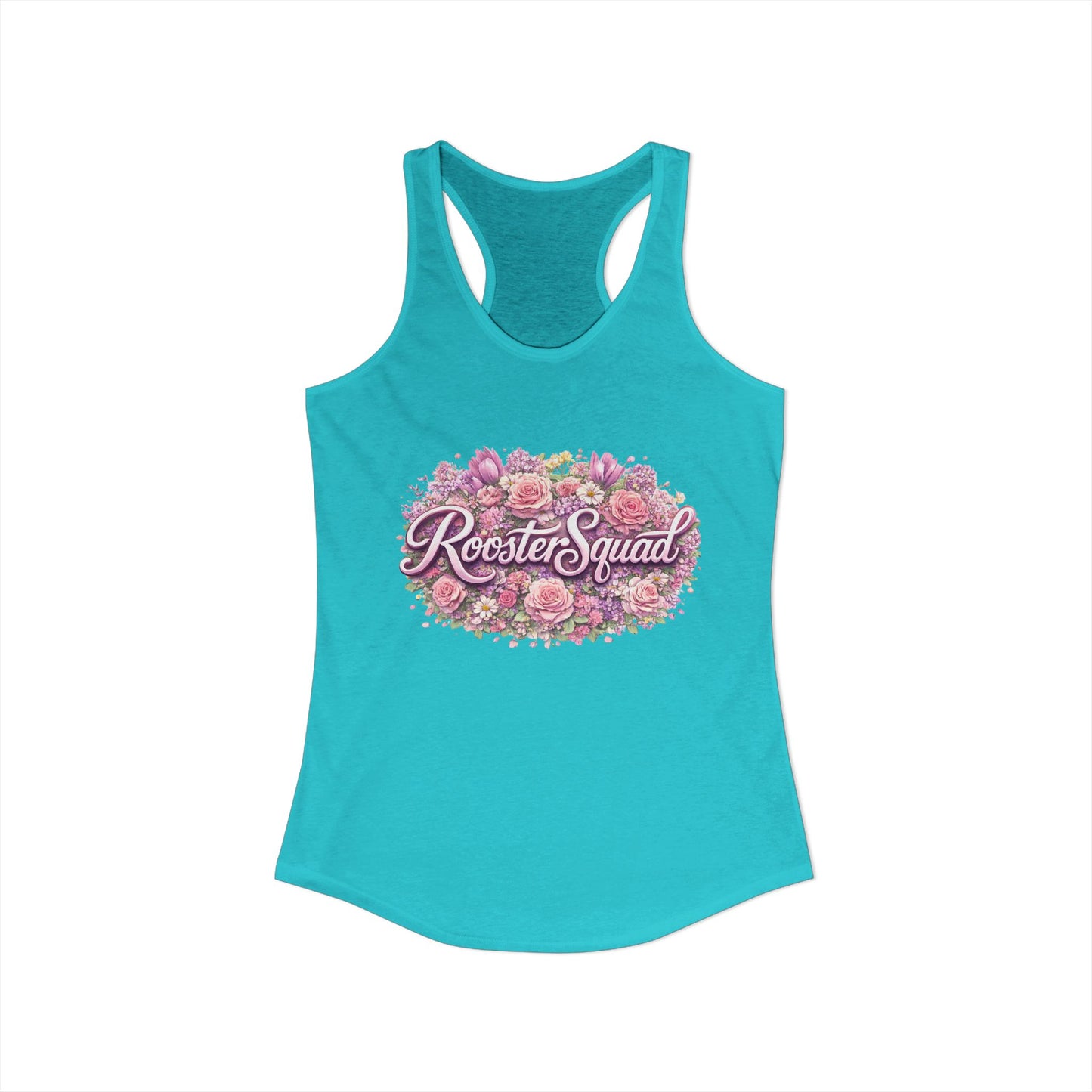 Roosters and Roses --Women's Ideal Racerback Tank