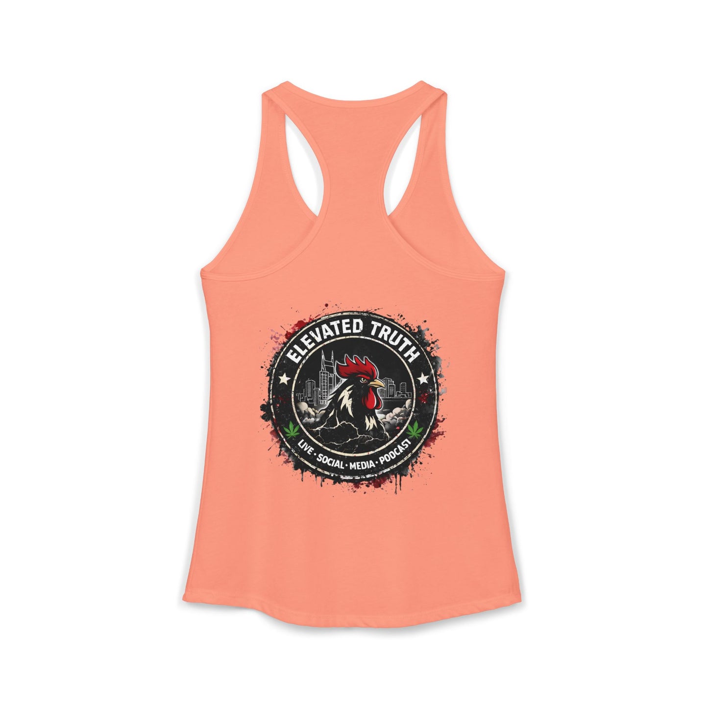 Women's Racerback Tank — “Best Part of My Day Is F*cking Yours Up” Rooster Graphic