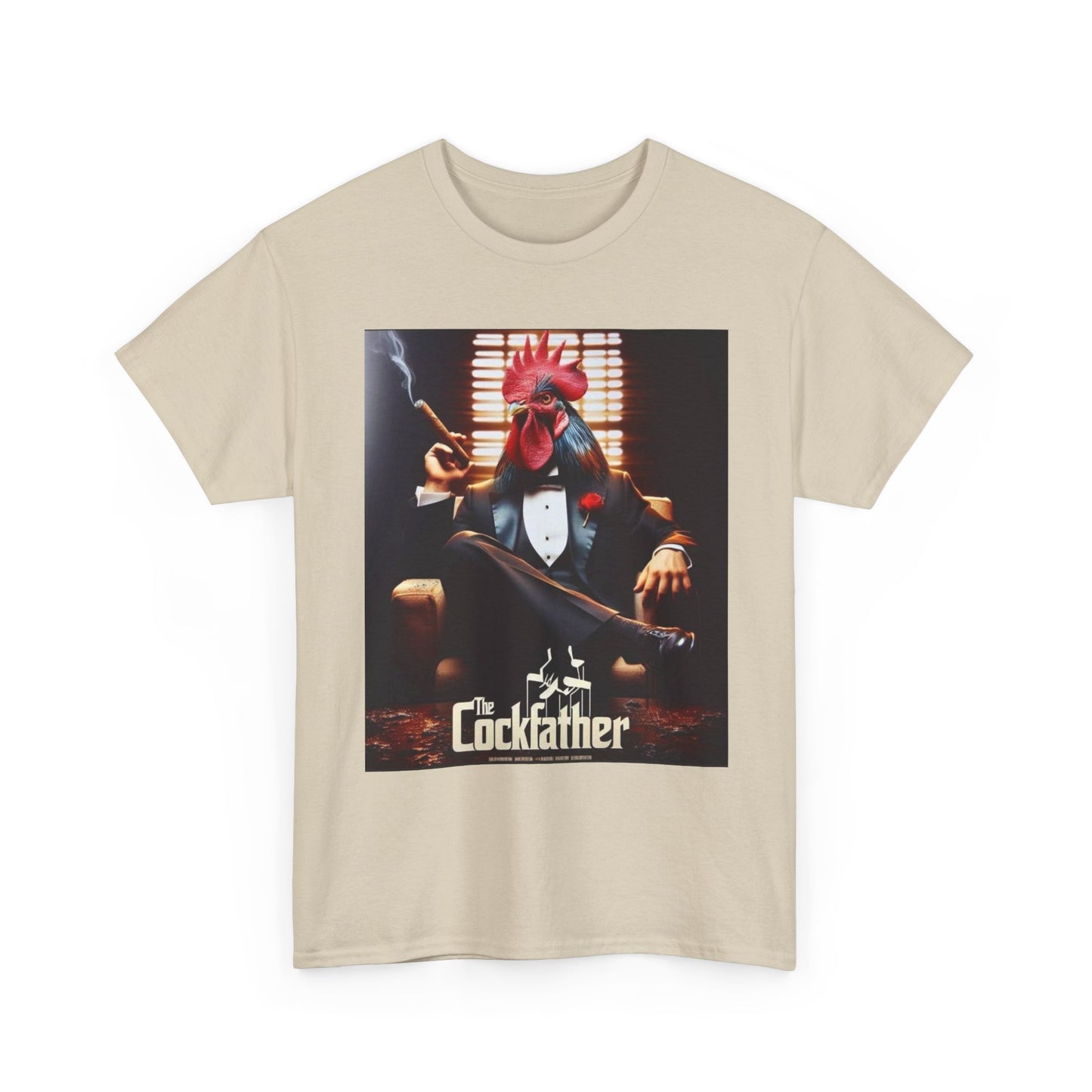 Cockfather Graphic Tee — Funny Rooster Mafia T-Shirt