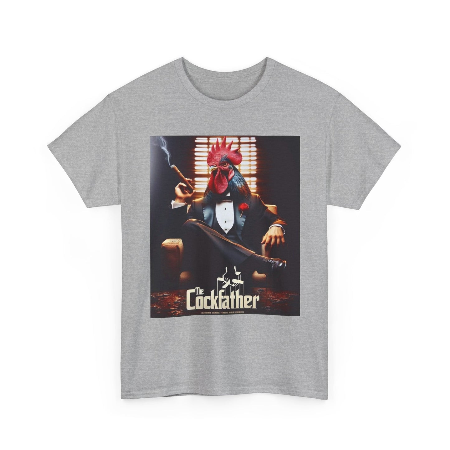 Cockfather Graphic Tee — Funny Rooster Mafia T-Shirt