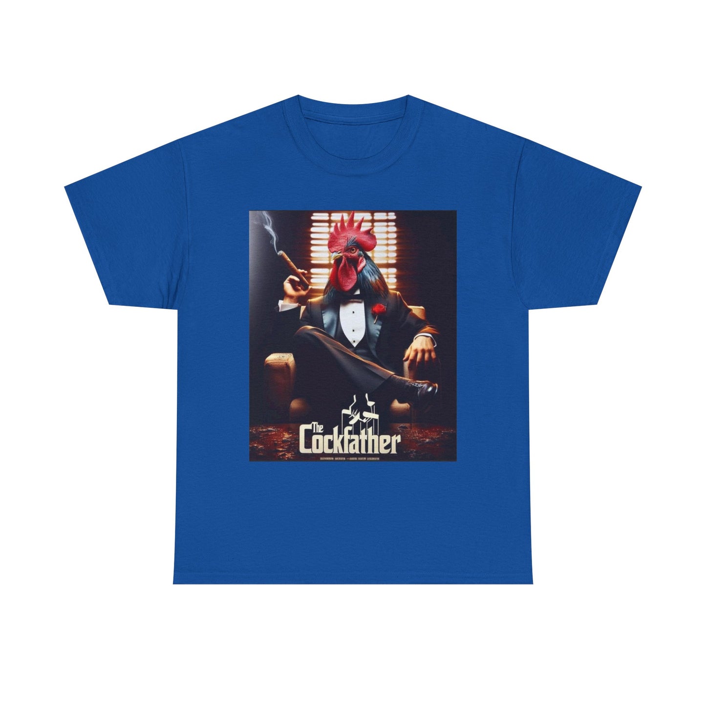 Cockfather Graphic Tee — Funny Rooster Mafia T-Shirt