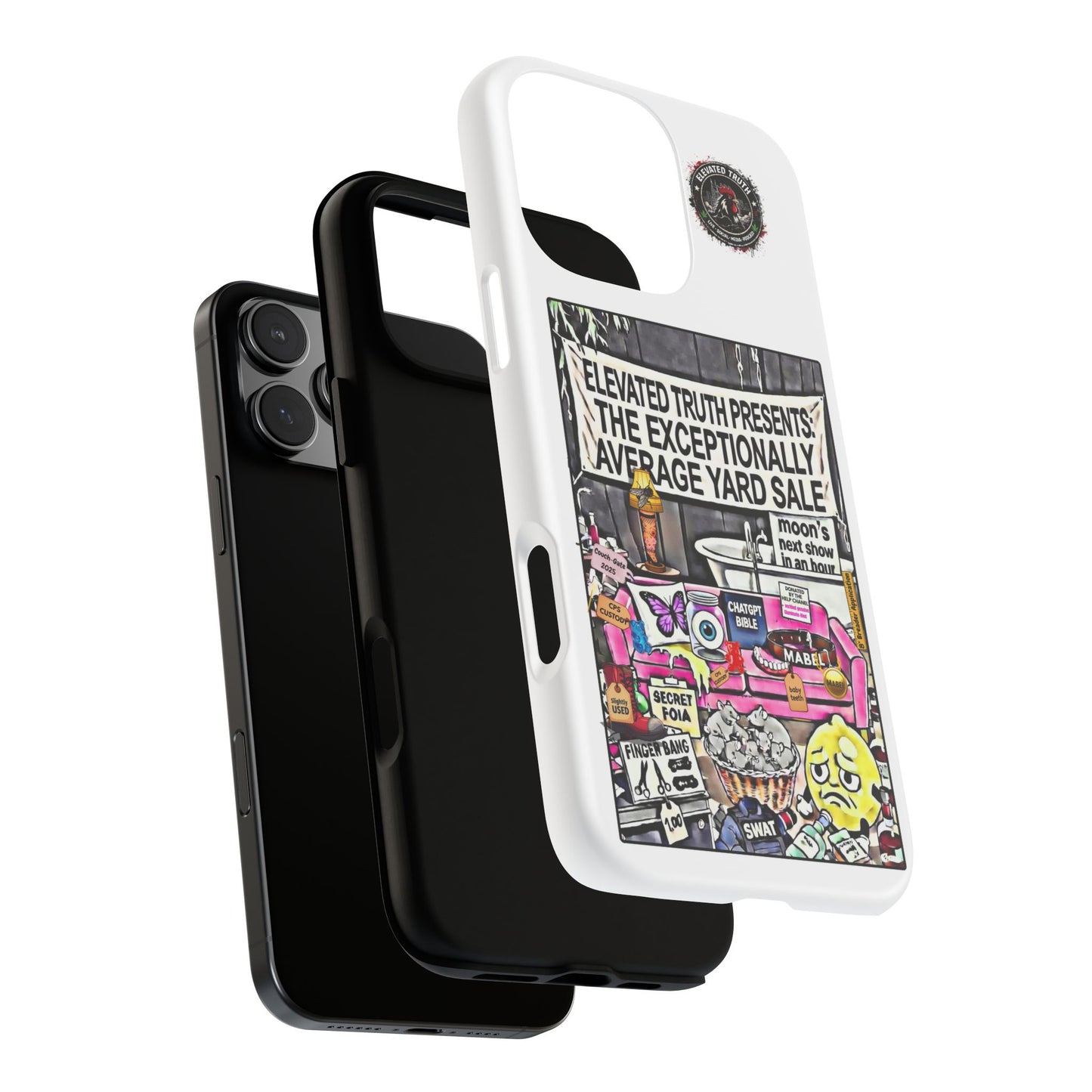 Phone Case — 'Elevated Truth Presents: The Exceptionally Average Yard Sale' Illustrated Design