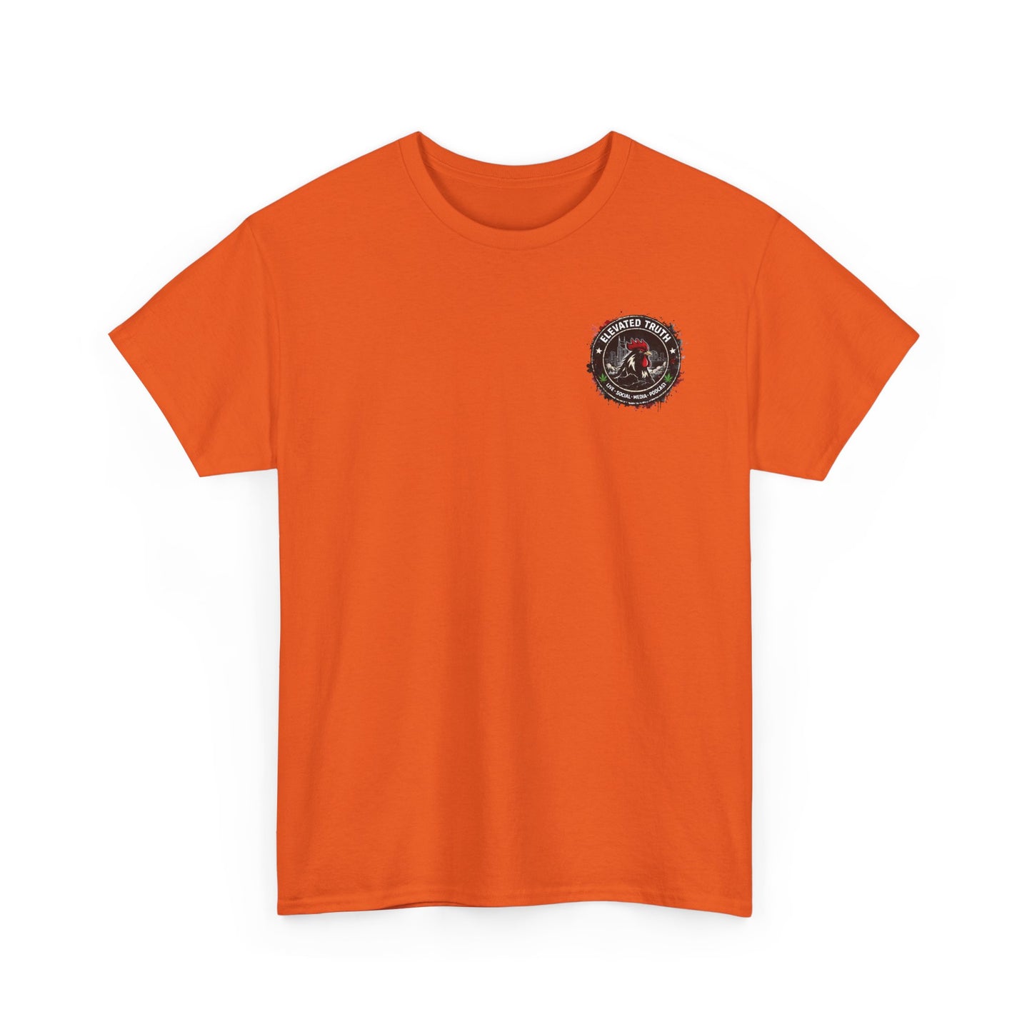 Rooster Squad Graphic Tee — Vintage Firefighter-Style Back Print