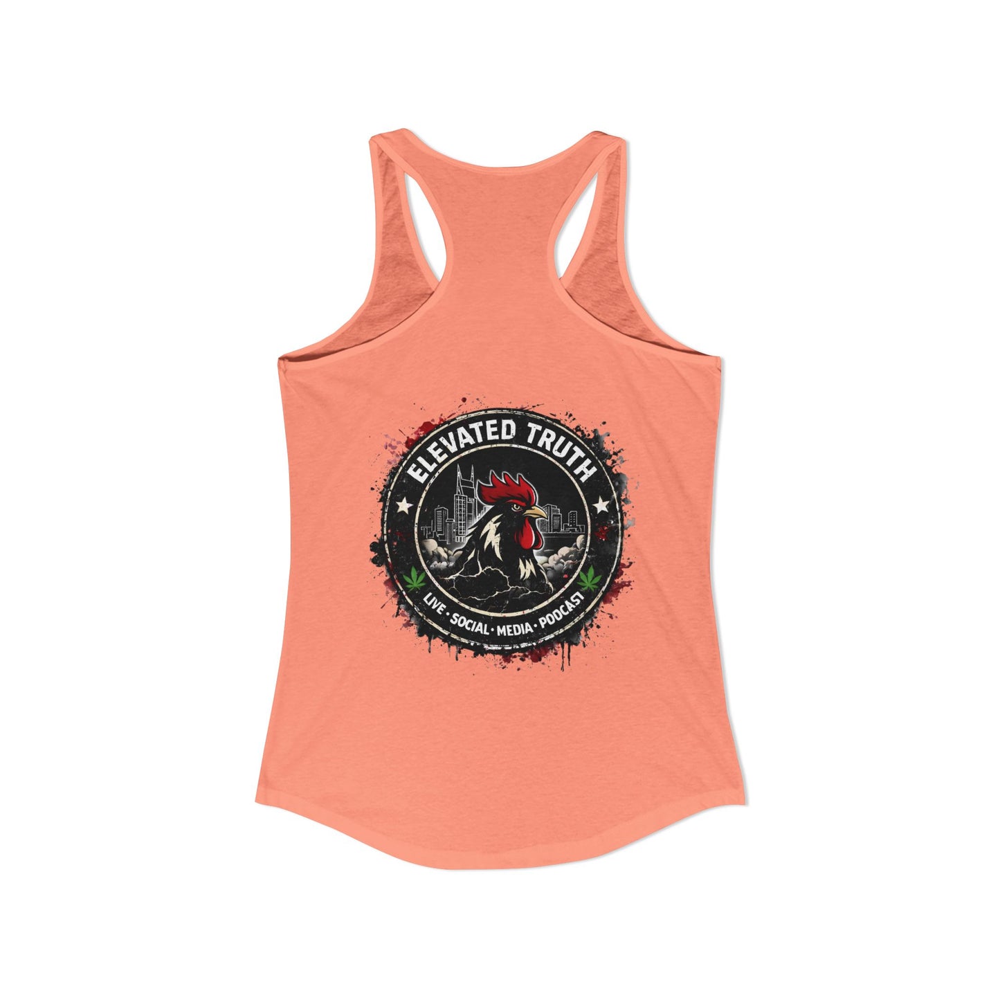 Women's Racerback Tank — “Best Part of My Day Is F*cking Yours Up” Rooster Graphic