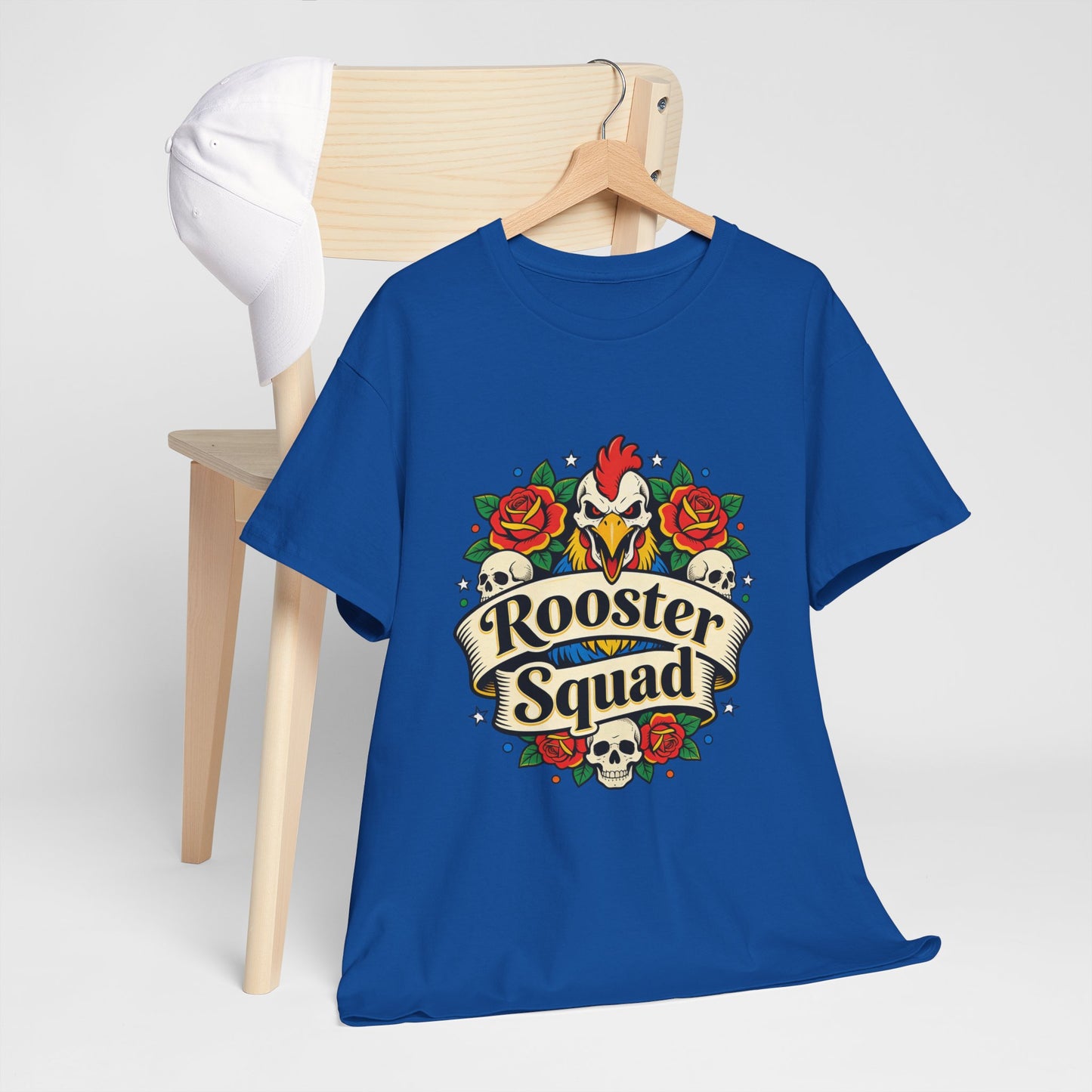 Rooster Squad T-Shirt — Vintage Tattoo Floral Rooster Tee