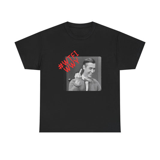 WTFIWWY Vintage Mr. Rodger Flip Tee — Retro Graphic T-Shirt