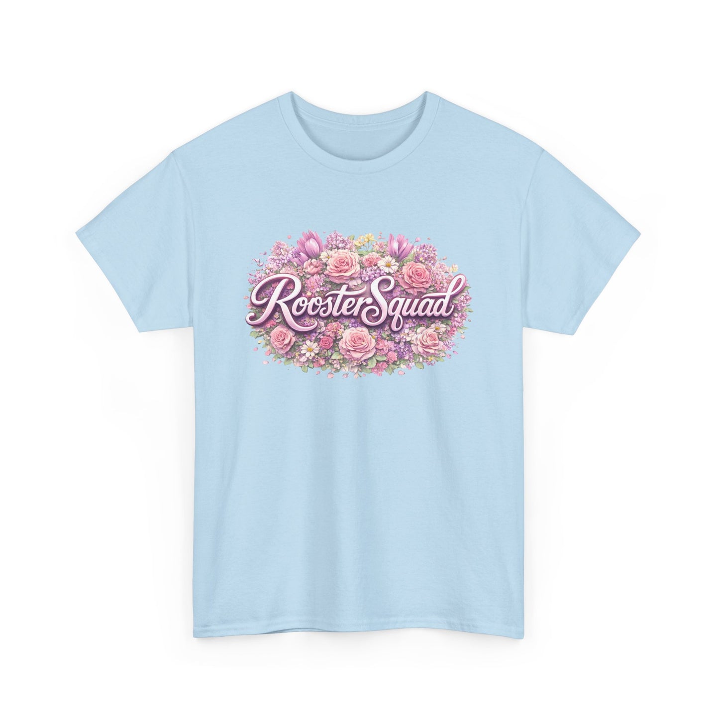 Rooster Squad Floral Tee — Vintage Pink Floral Graphic Shirt