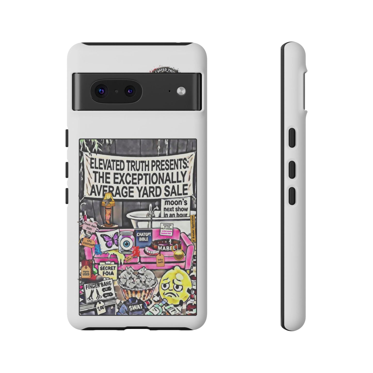 Phone Case — 'Elevated Truth Presents: The Exceptionally Average Yard Sale' Illustrated Design