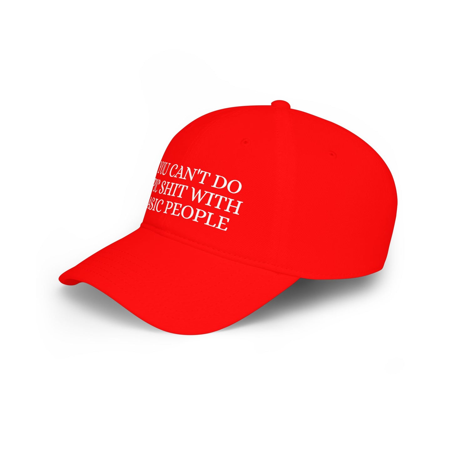 Low Profile Baseball Cap — "You Can't Do Epic Shit with Stupid People" Funny Sarcastic Statement